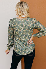 The Sonny Floral Cinched Sleeve Blouse