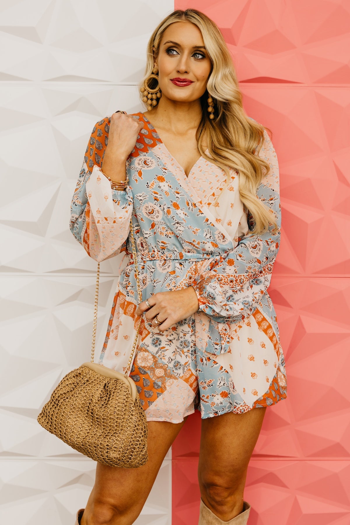 The Chaya Floral Tie Waist Romper