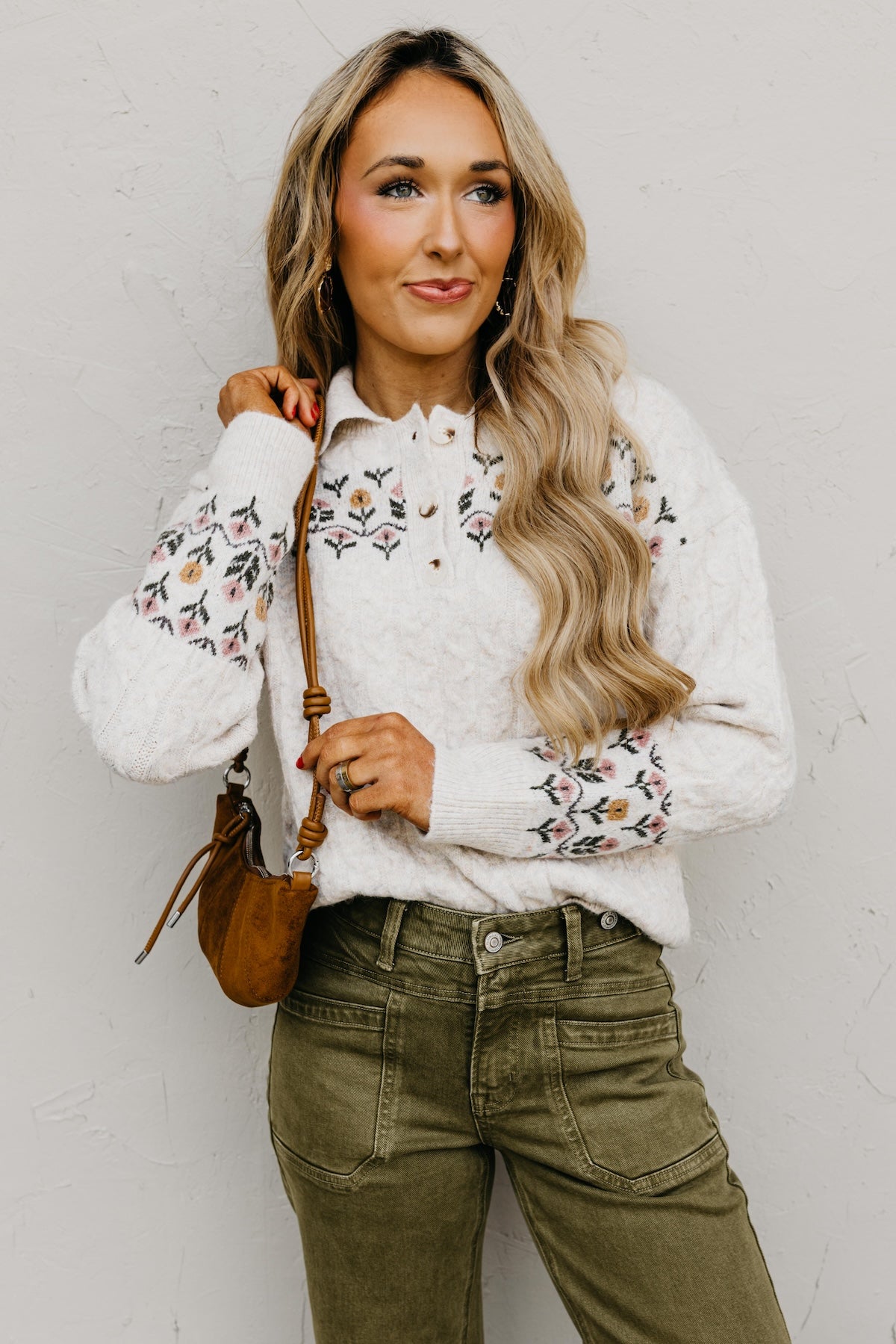 The Brodie Floral Collared Sweater