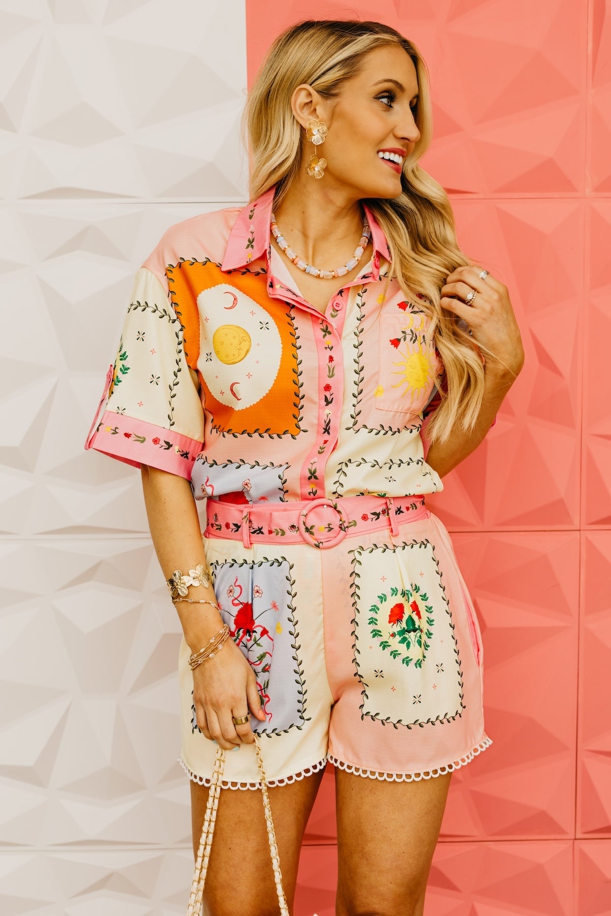 The Amina Printed Shirt and Shorts Set