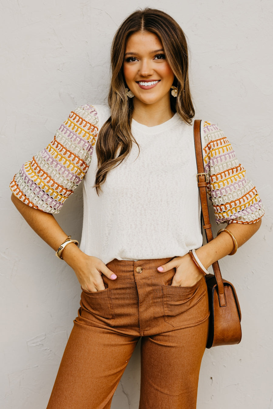 The Brixton Puff Sleeve Knit Top