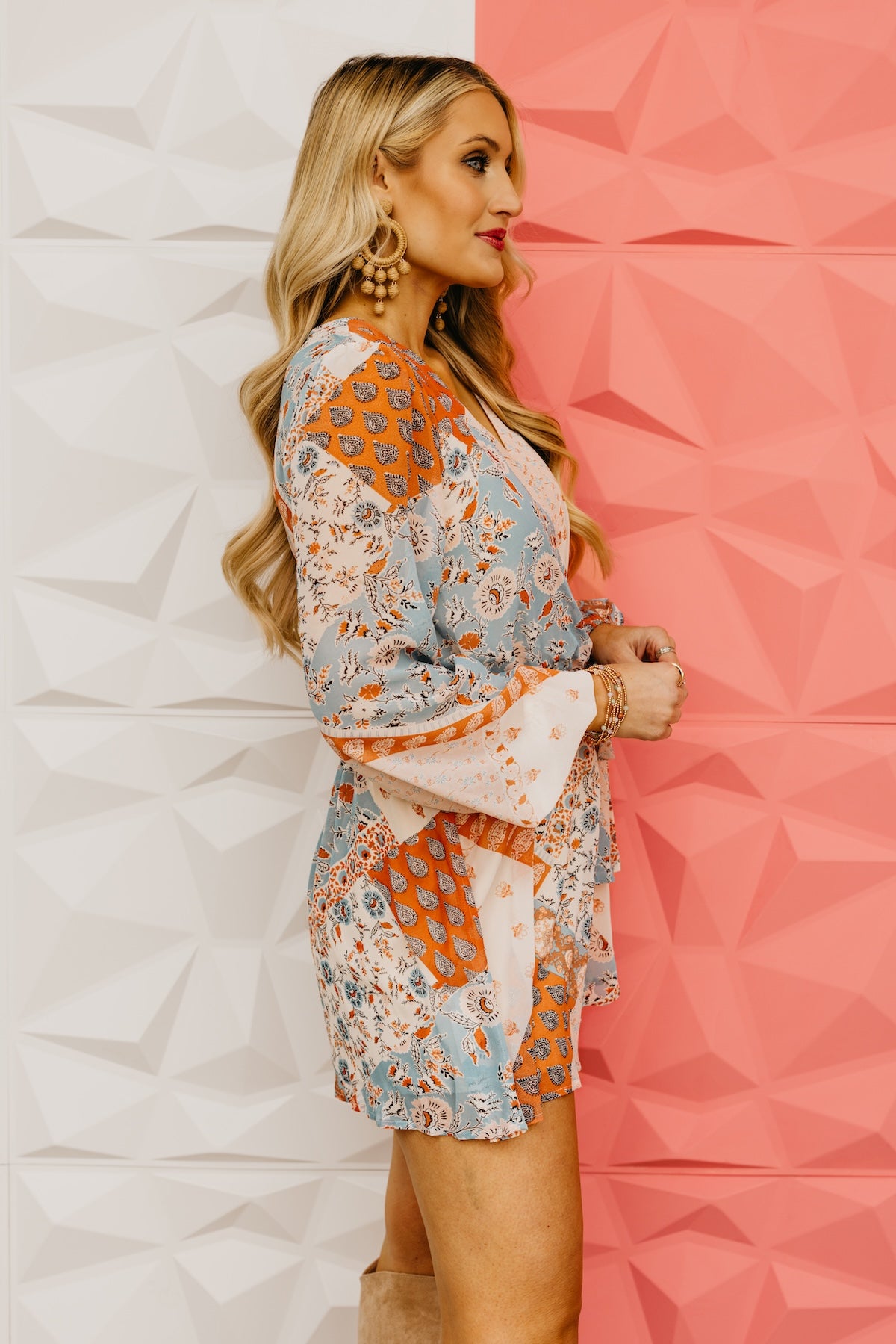 The Chaya Floral Tie Waist Romper