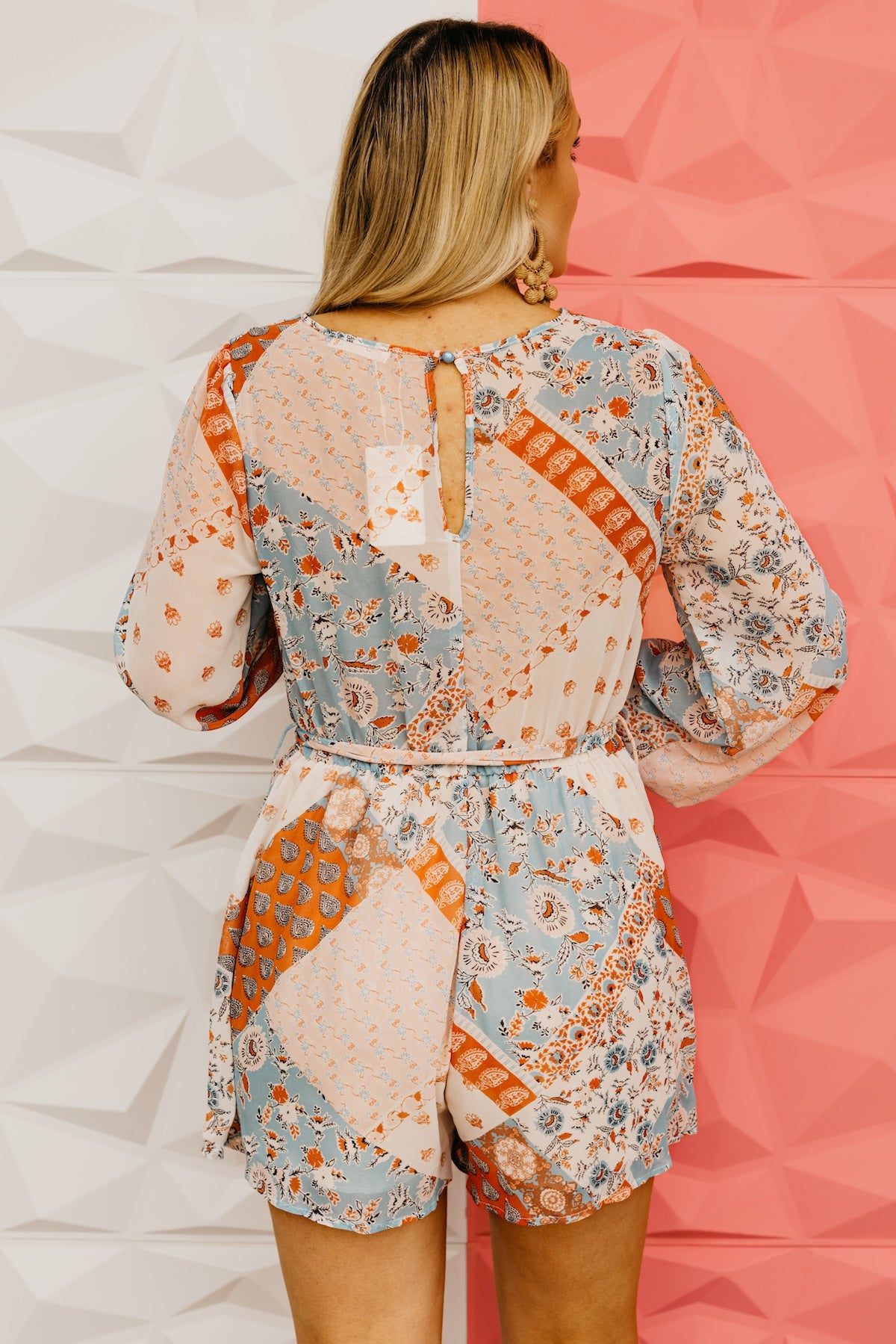 The Chaya Floral Tie Waist Romper