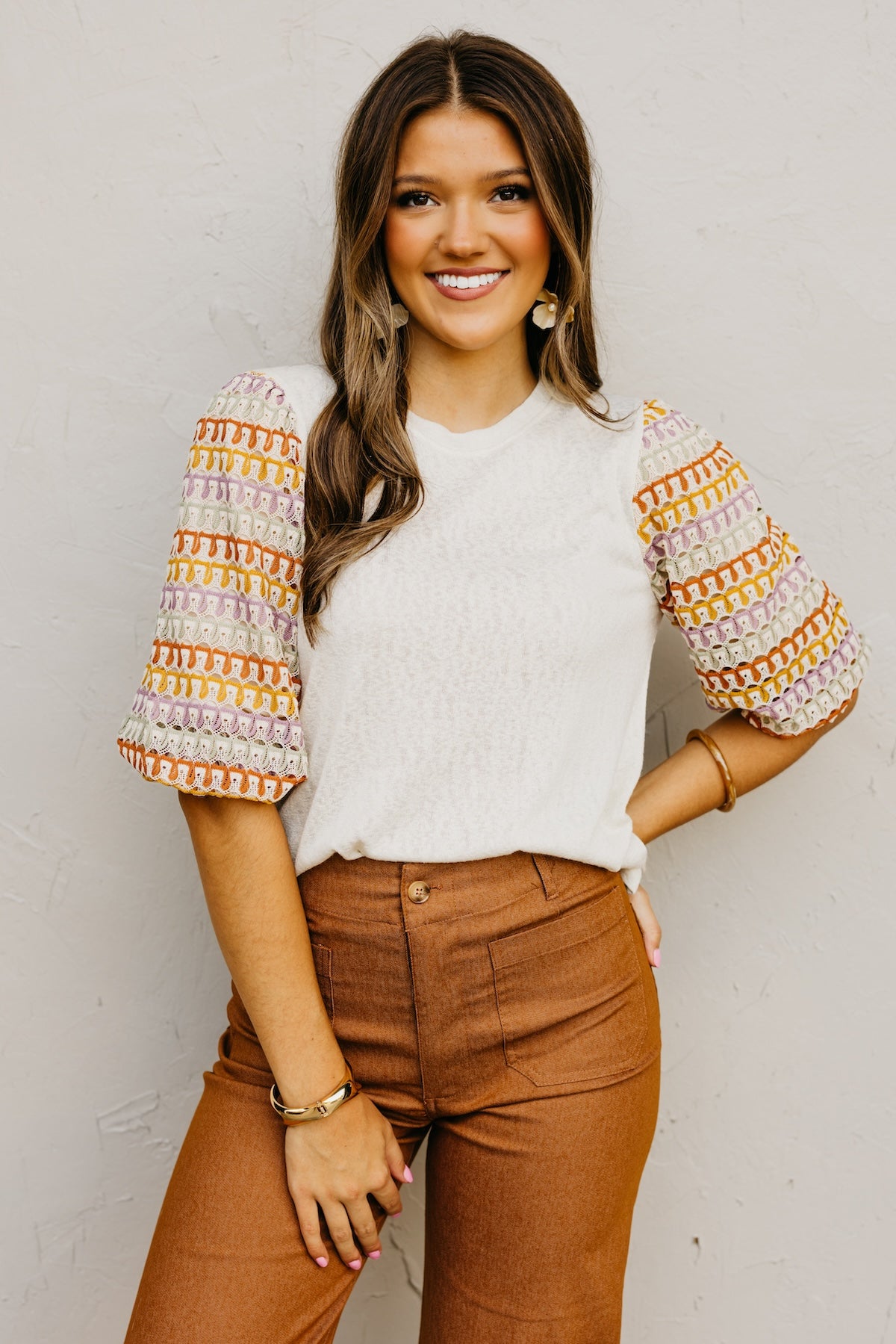 The Brixton Puff Sleeve Knit Top