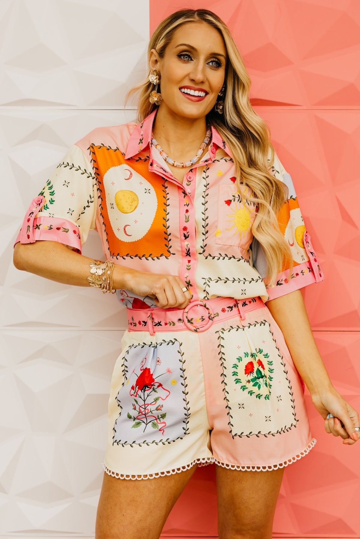 The Amina Printed Shirt and Shorts Set