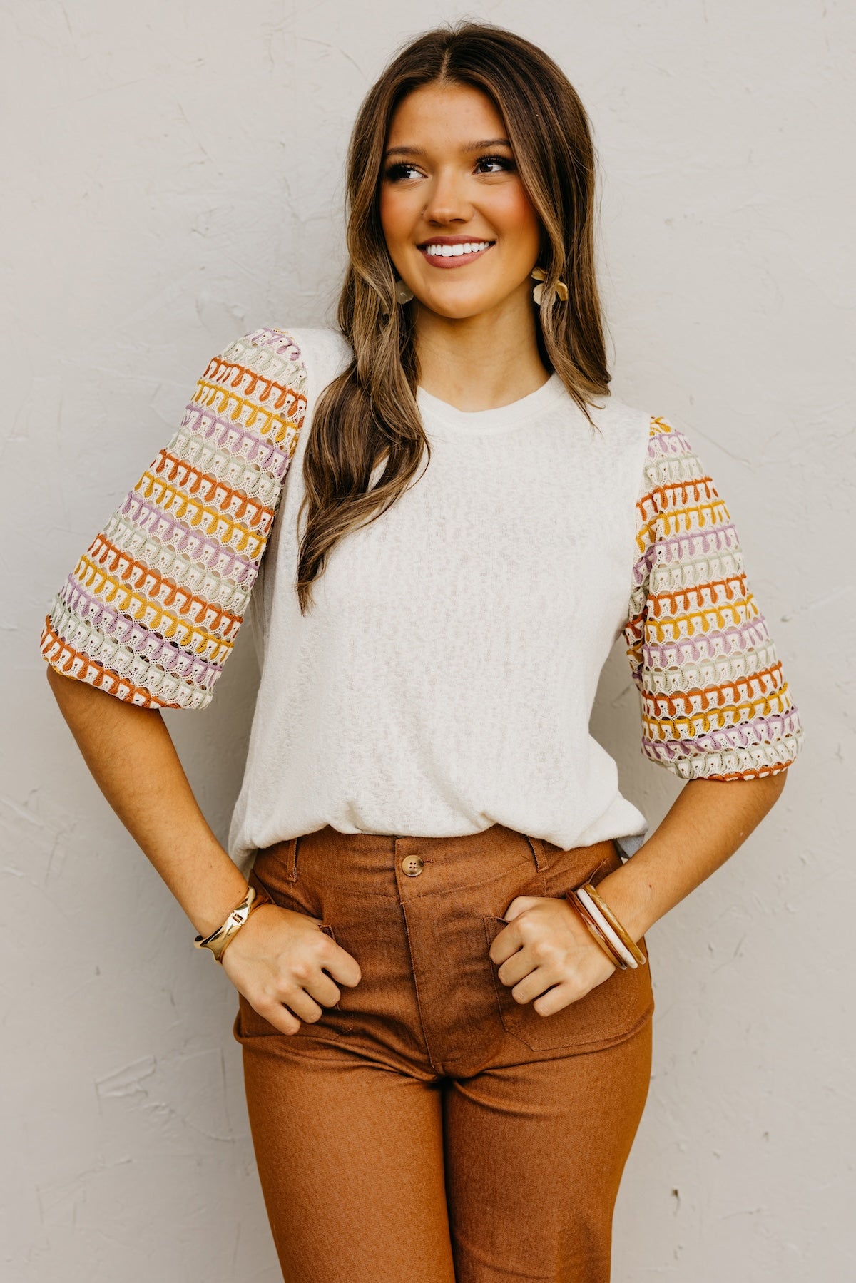 The Brixton Puff Sleeve Knit Top