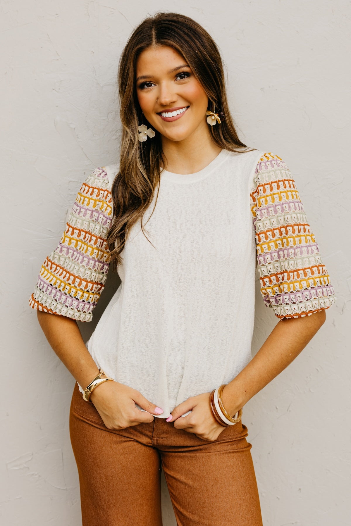 The Brixton Puff Sleeve Knit Top