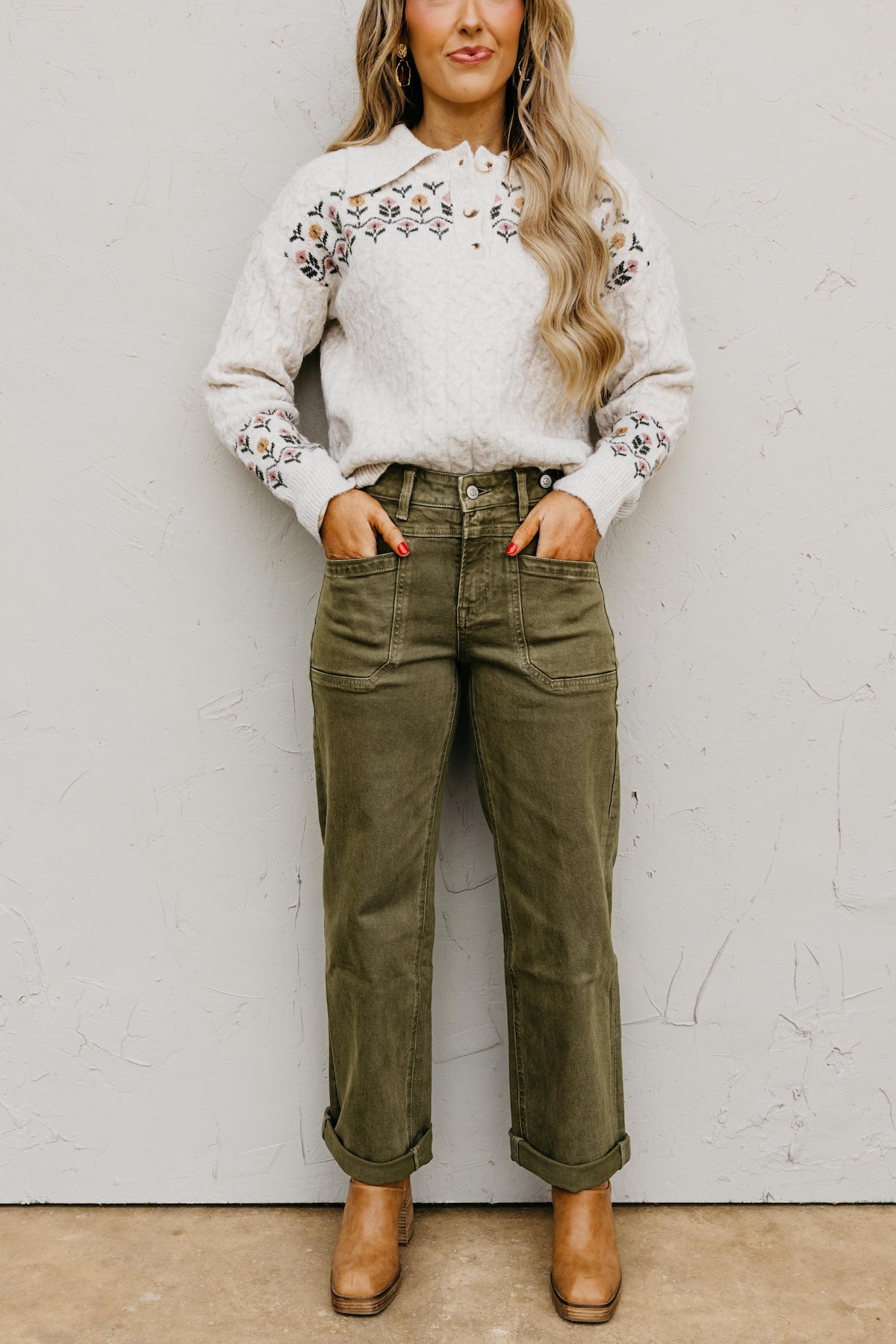 Flying Monkey | High Rise Slim Wide Leg Tab Denim