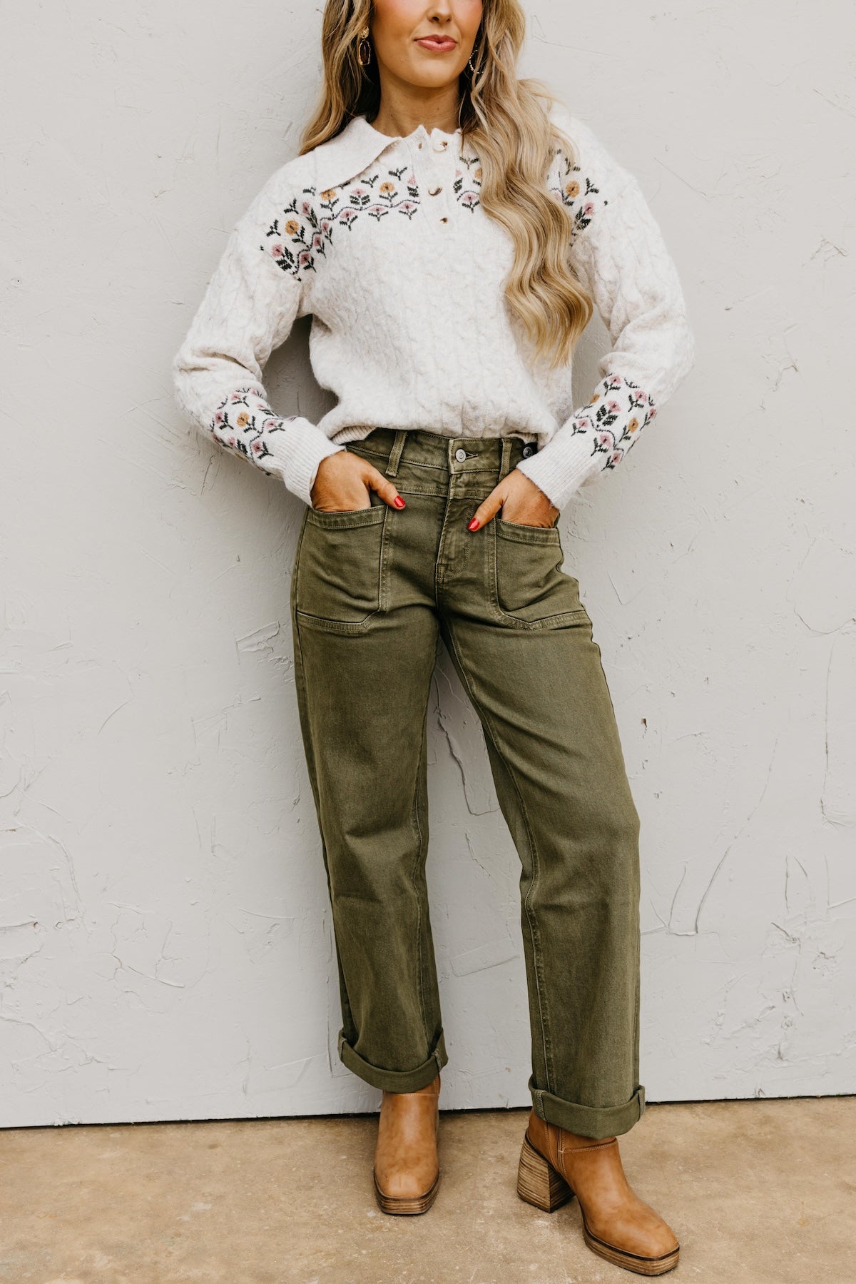 Flying Monkey | High Rise Slim Wide Leg Tab Denim