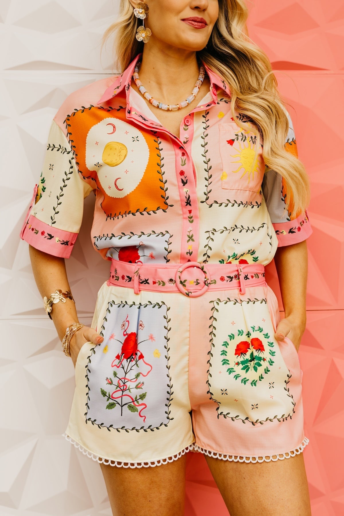 The Amina Printed Shirt and Shorts Set