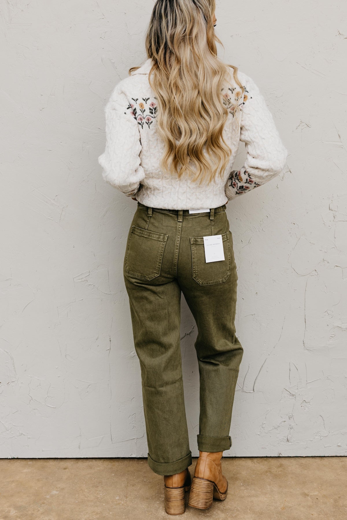 Flying Monkey | High Rise Slim Wide Leg Tab Denim