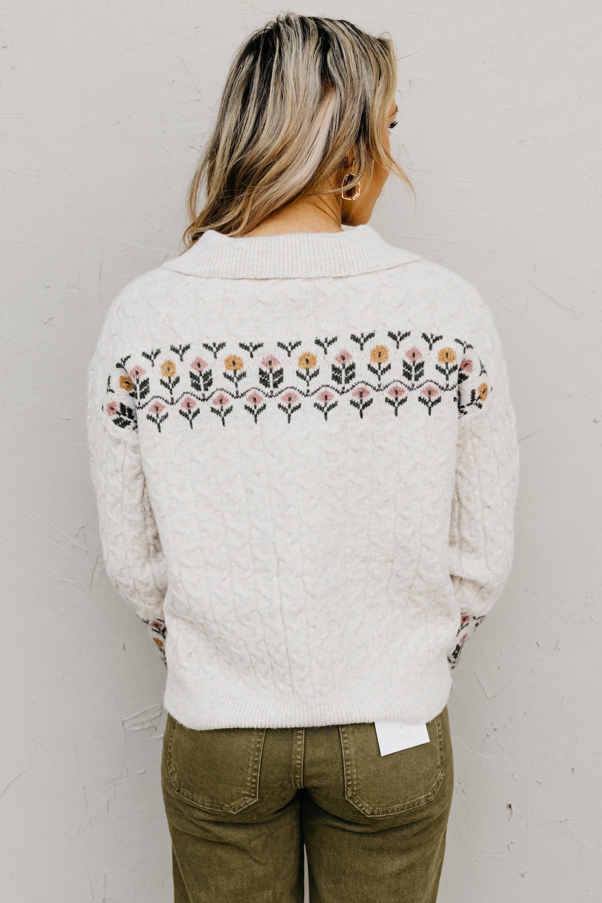 The Brodie Floral Collared Sweater