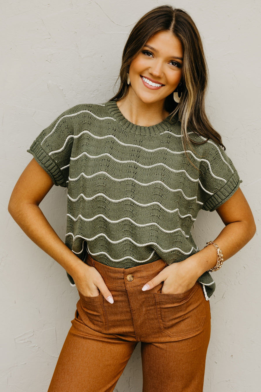 The Maddie Scalloped Sweater Top