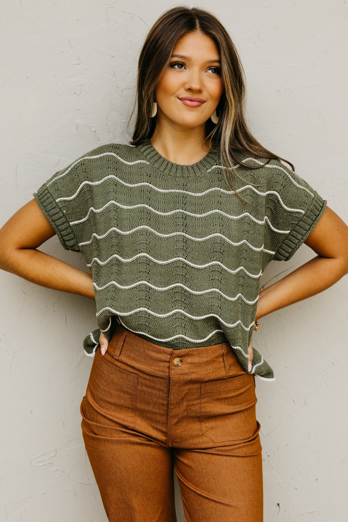 The Maddie Scalloped Sweater Top