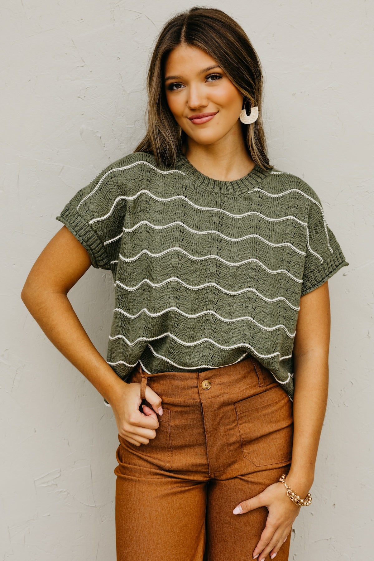 The Maddie Scalloped Sweater Top