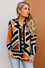 The Amia Geo Button Up Shirt