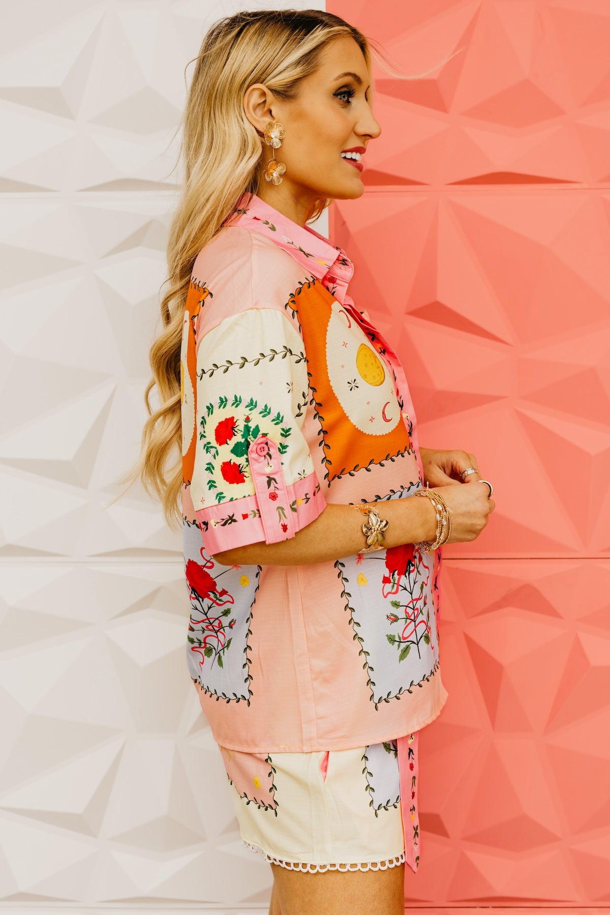 The Amina Printed Shirt and Shorts Set