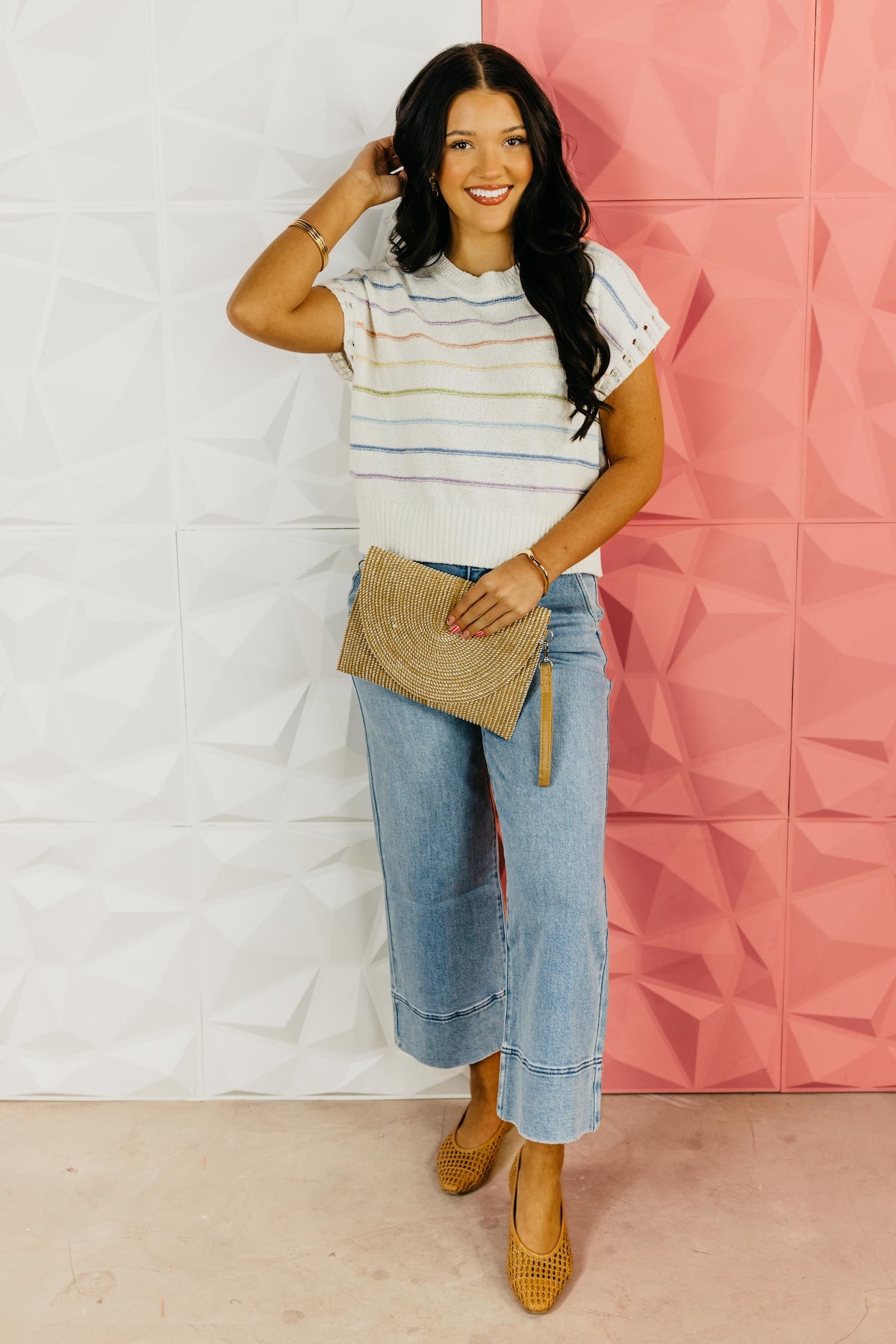 The Krysten Stripe Sleeve Sweater