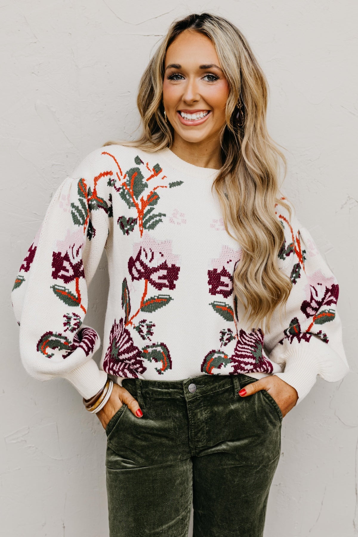 The Khandiss Floral Sweater