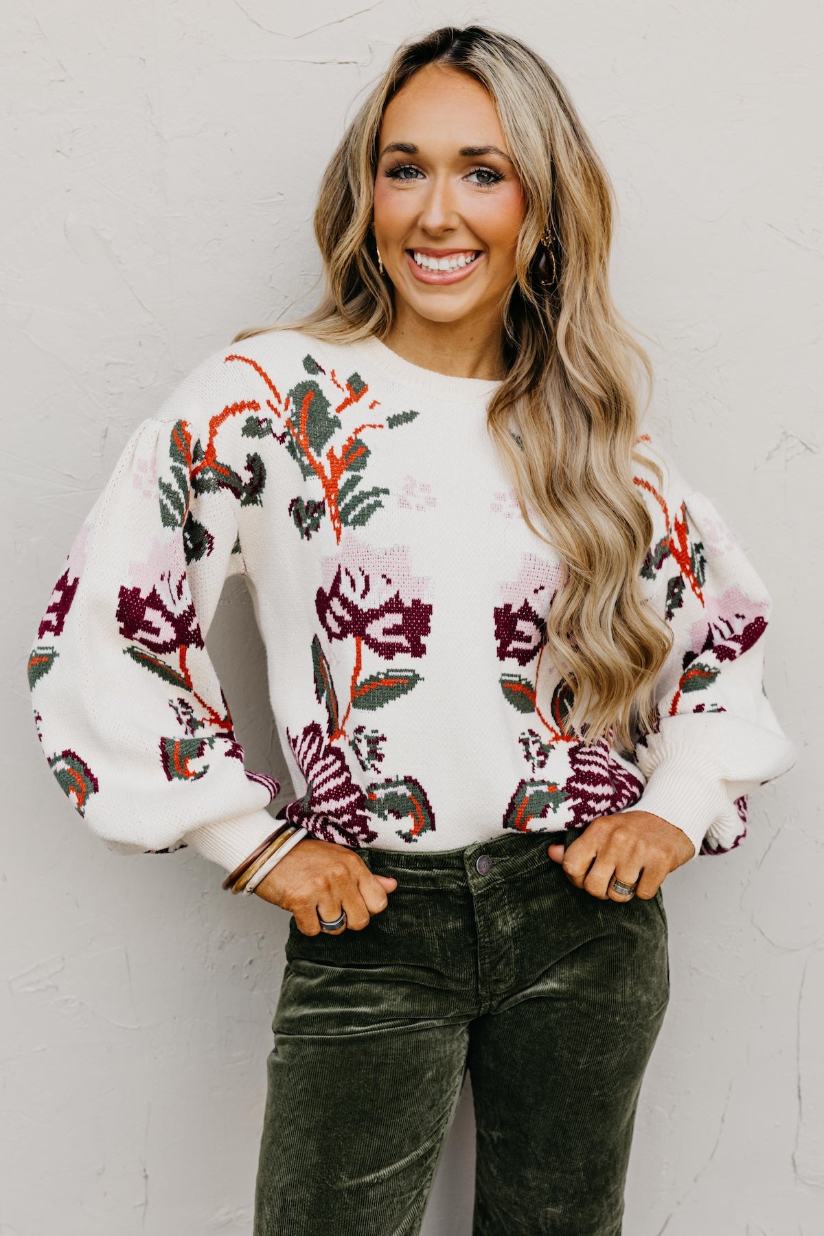 The Khandiss Floral Sweater