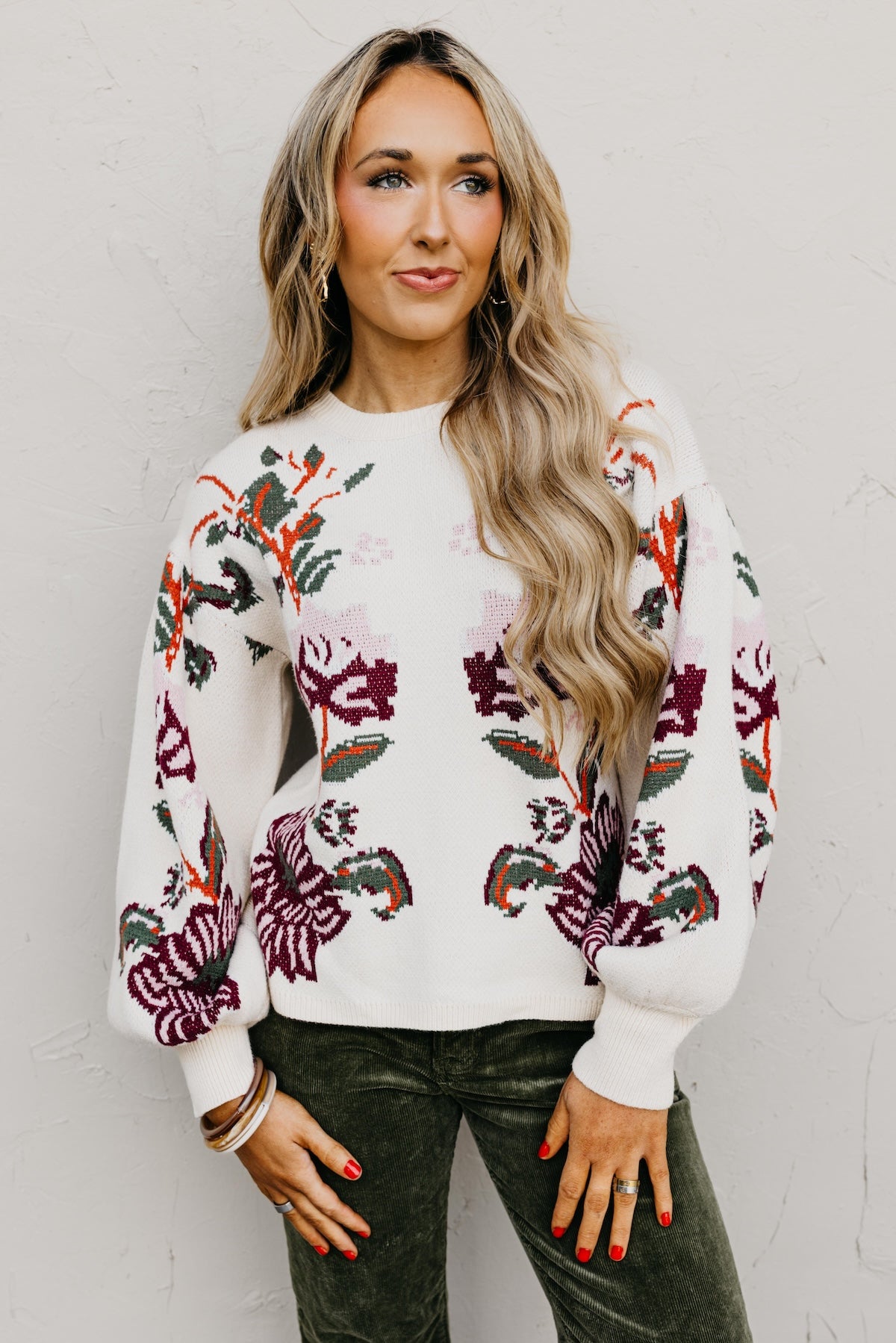 The Khandiss Floral Sweater