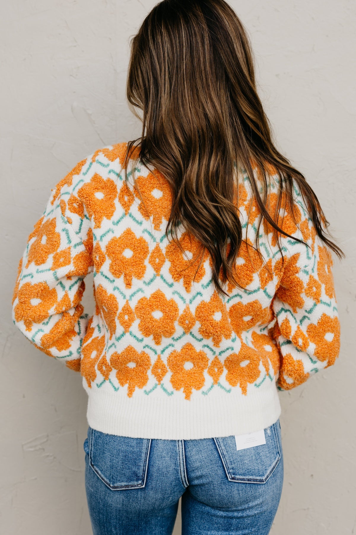 The Baylor Textured Floral Sweater