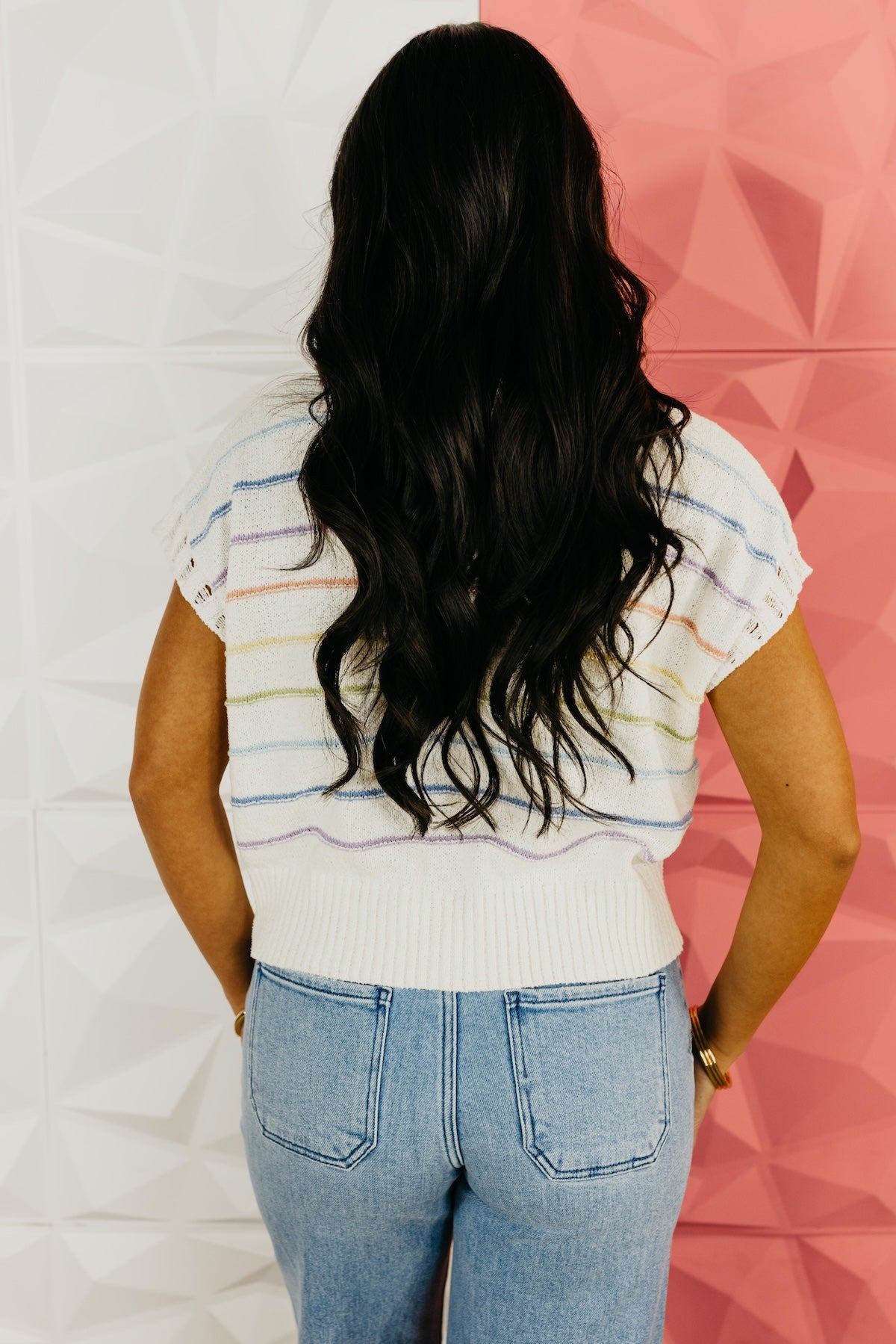 The Krysten Stripe Sleeve Sweater