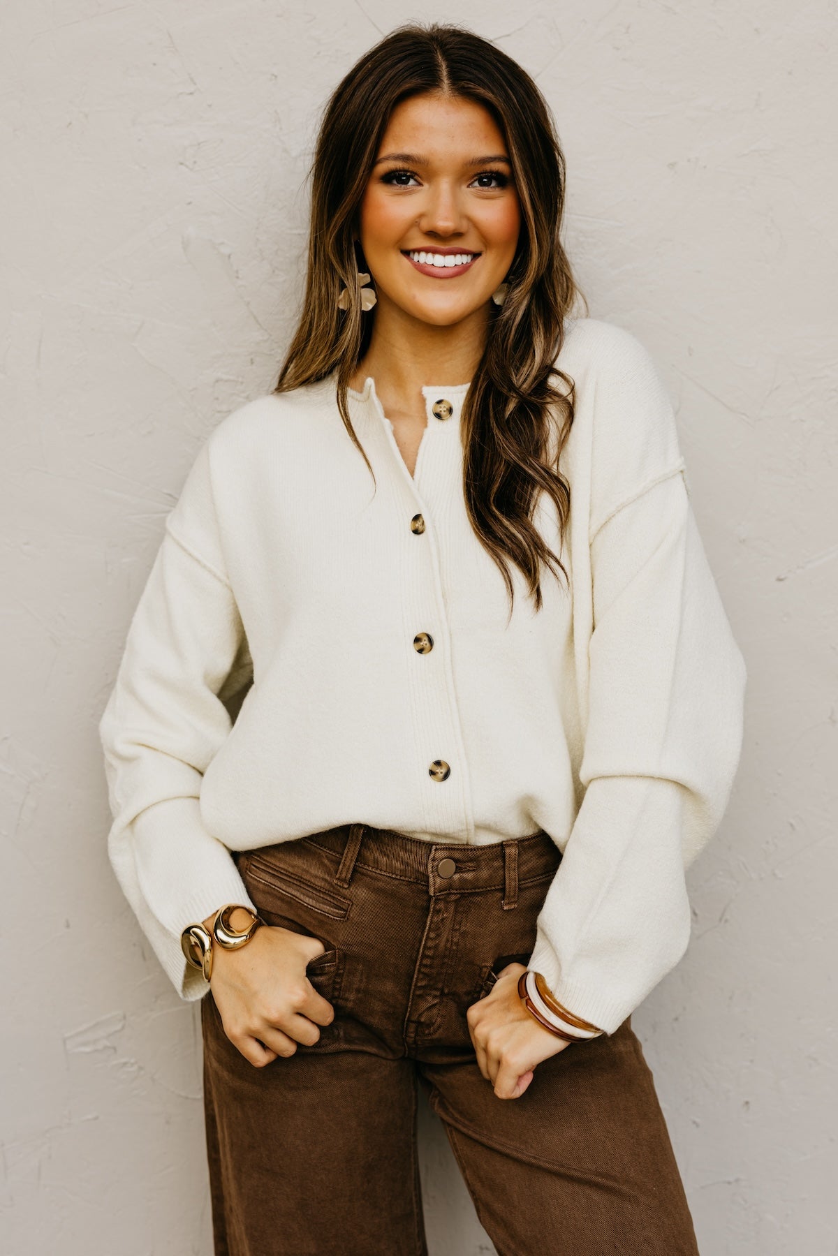 The Rhea Button-Front Cardigan Sweater