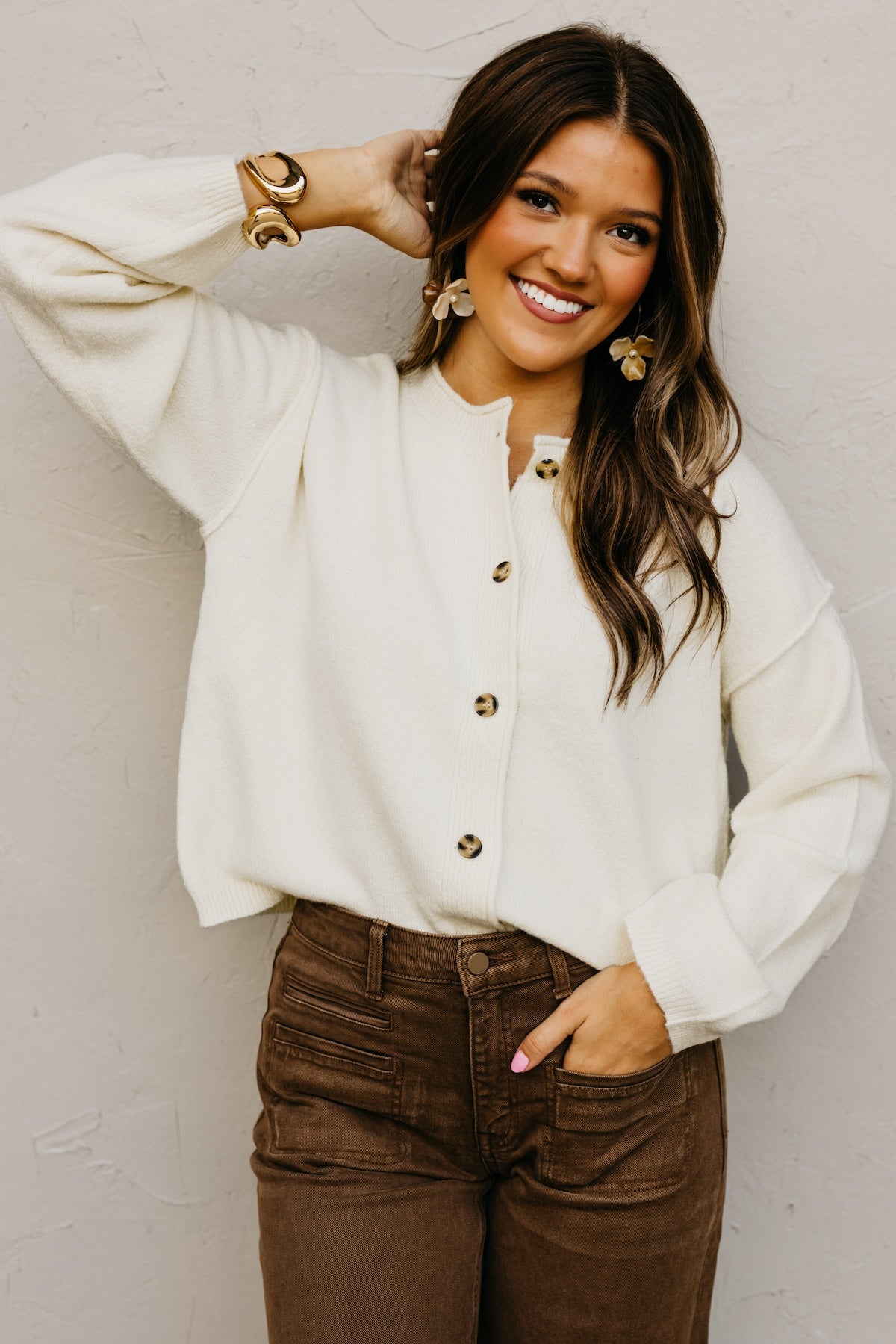 The Rhea Button-Front Cardigan Sweater