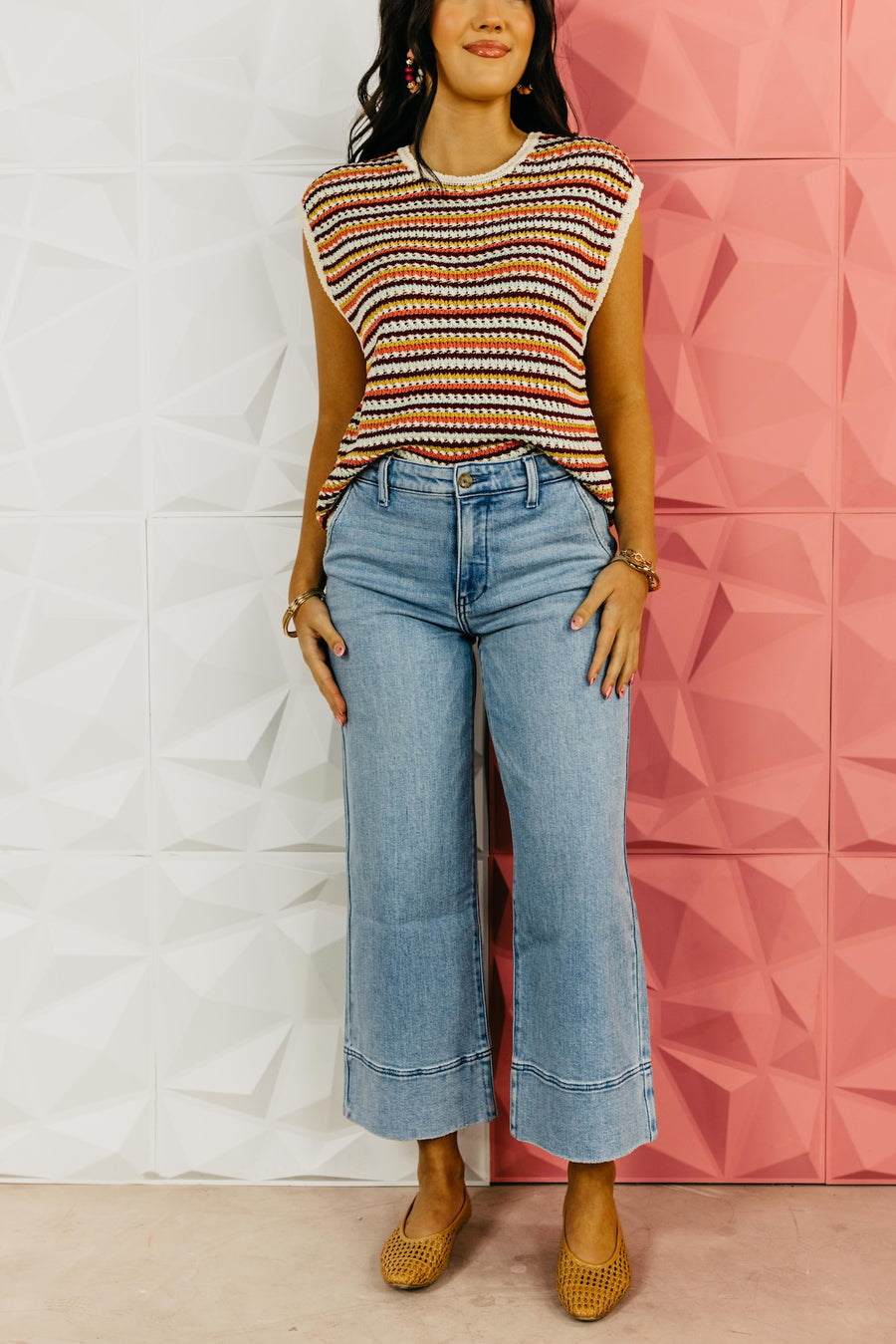 *PreOrder* Kan Can Denim | High Rise Cropped Wide Leg Denim