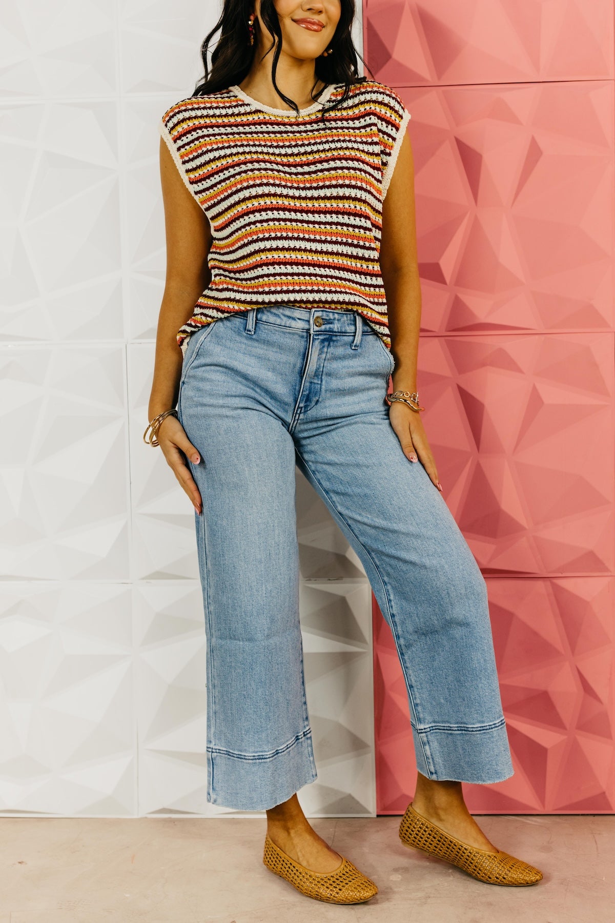 Kan Can Denim | High Rise Cropped Wide Leg Denim