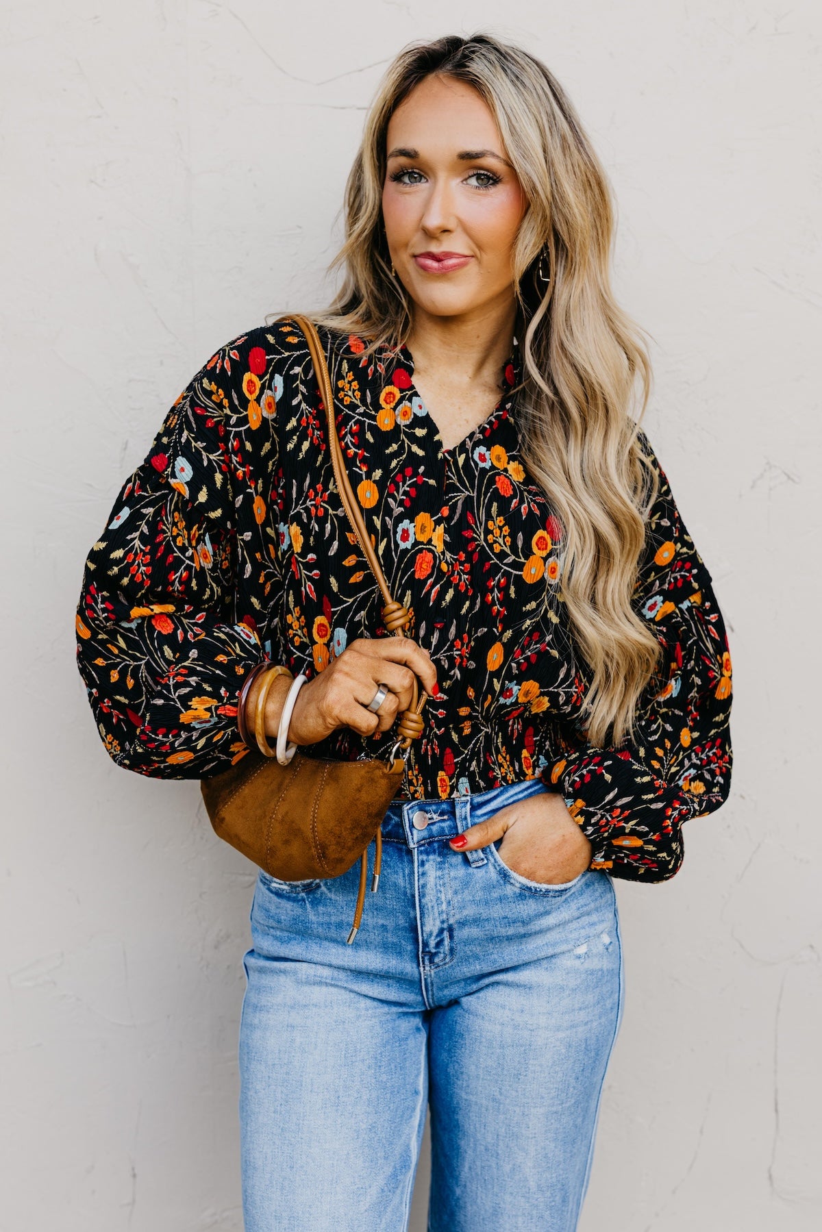 The Gordon Floral Crinkle Blouse