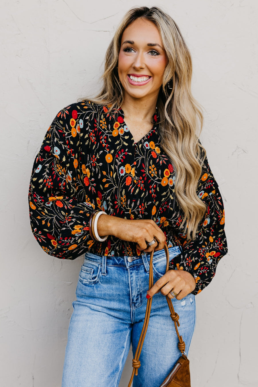 The Gordon Floral Crinkle Blouse