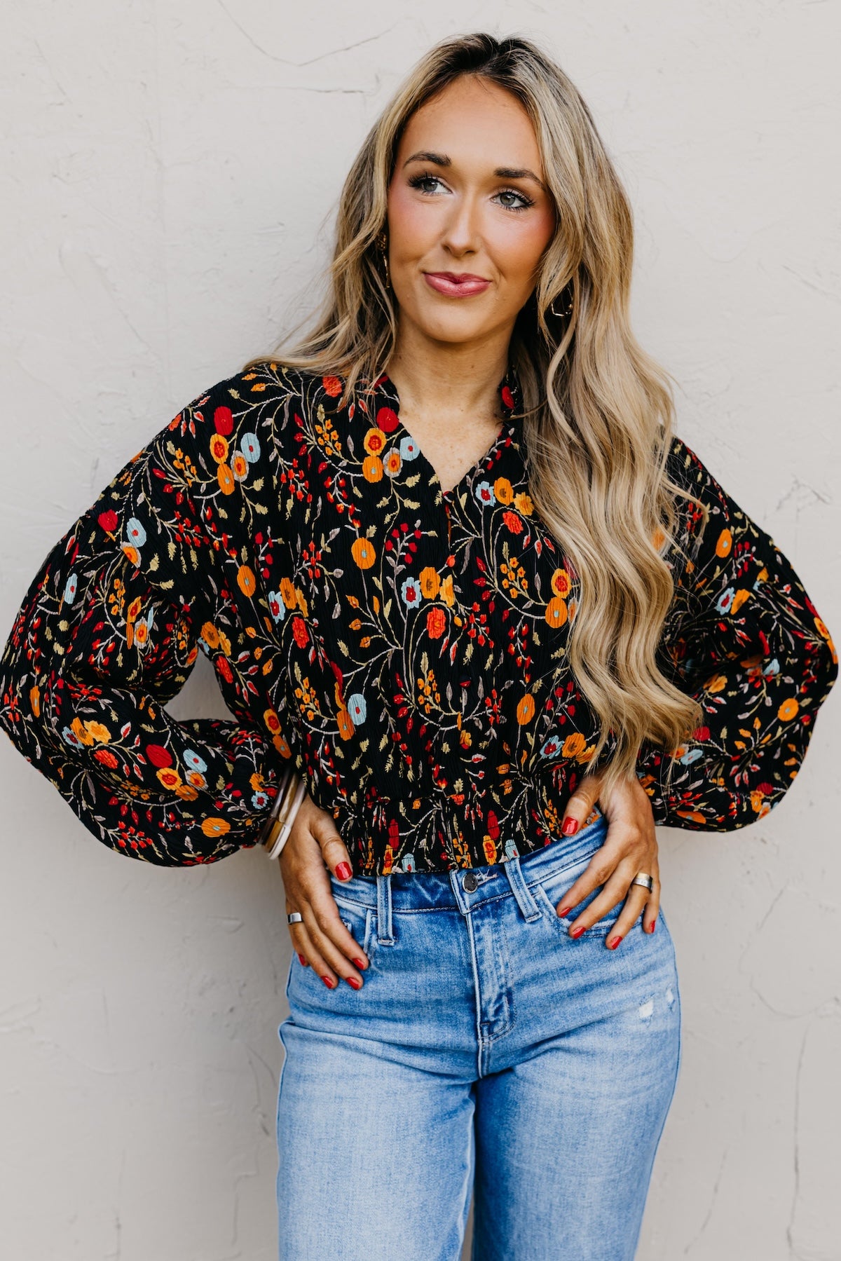 The Gordon Floral Crinkle Blouse