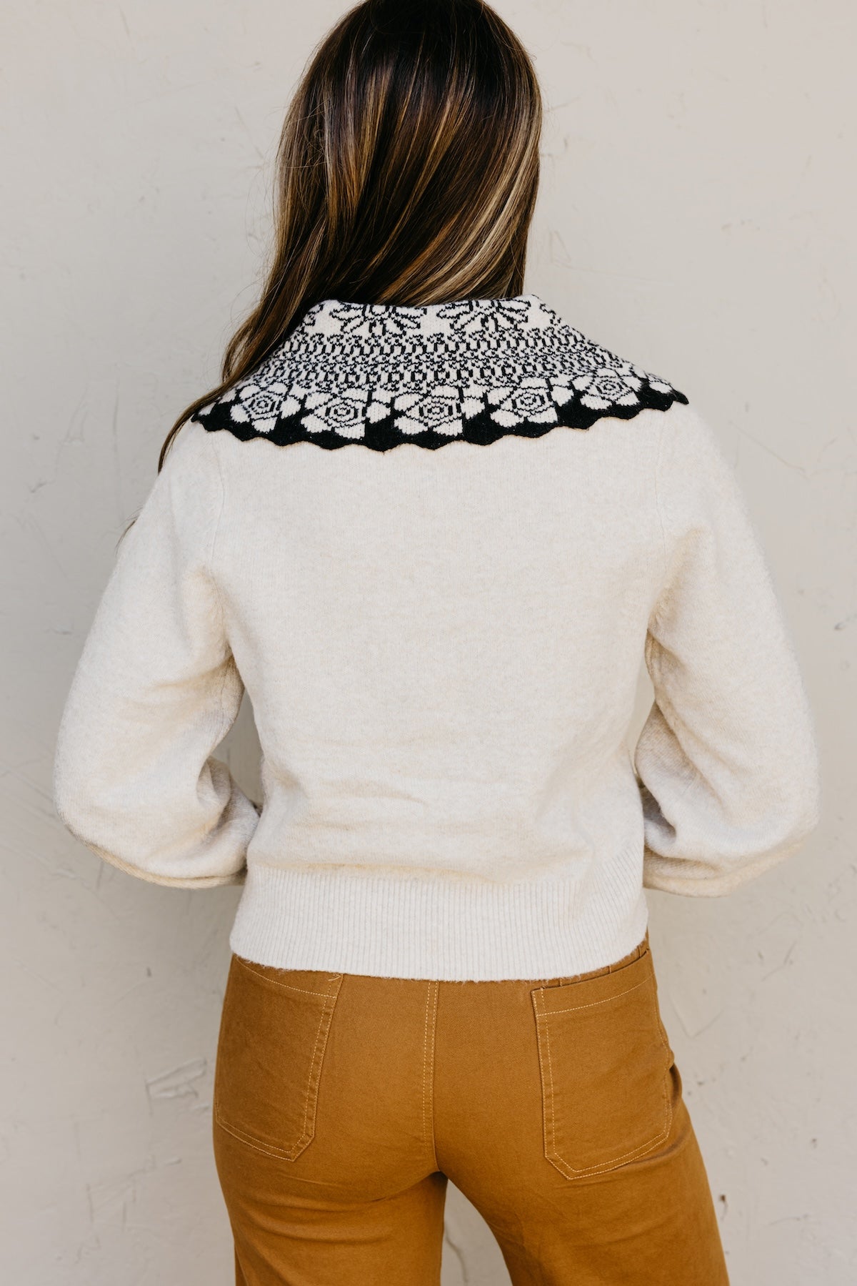 The Cecily Floral Collared Sweater