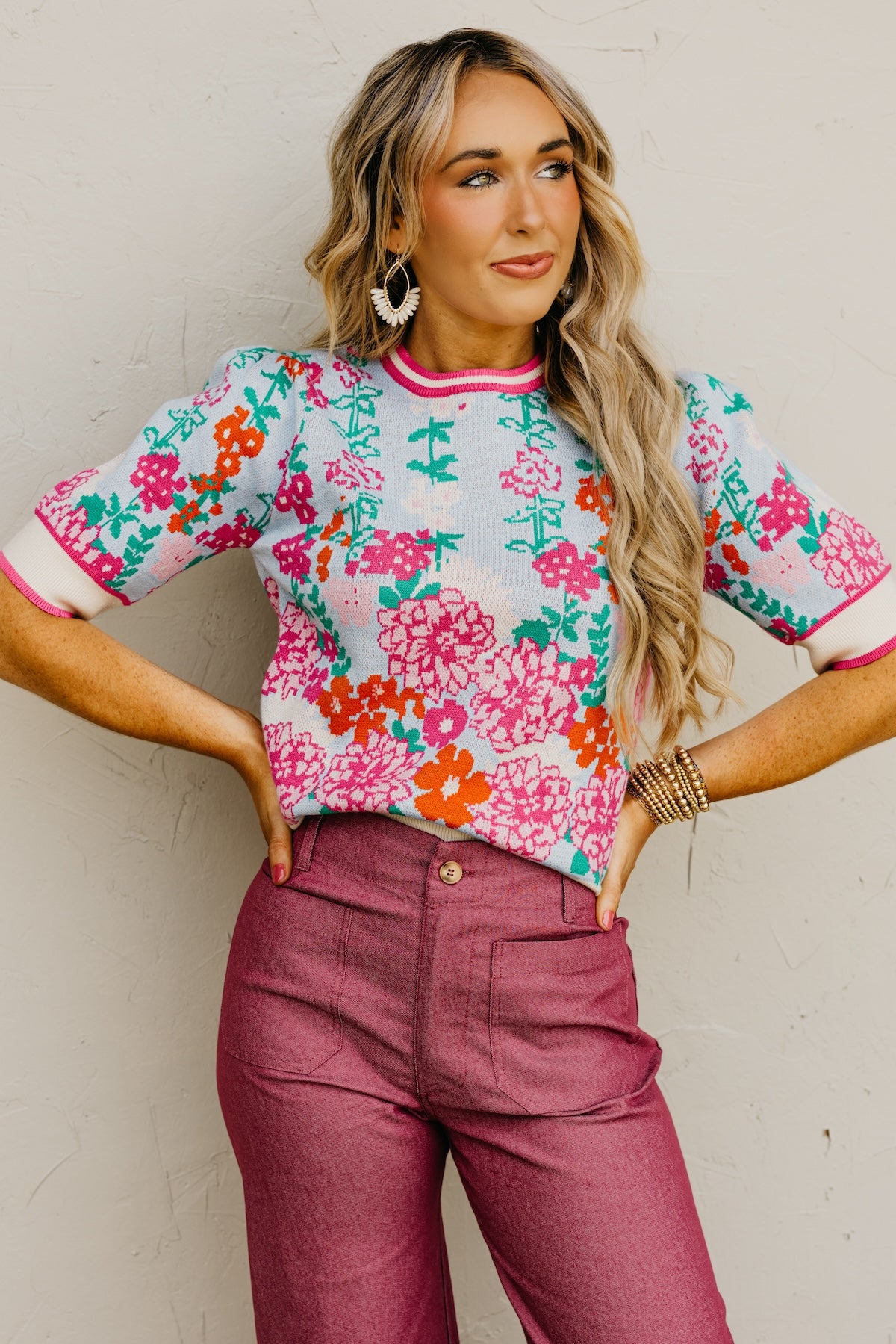 The Klarisa Floral Knit Top
