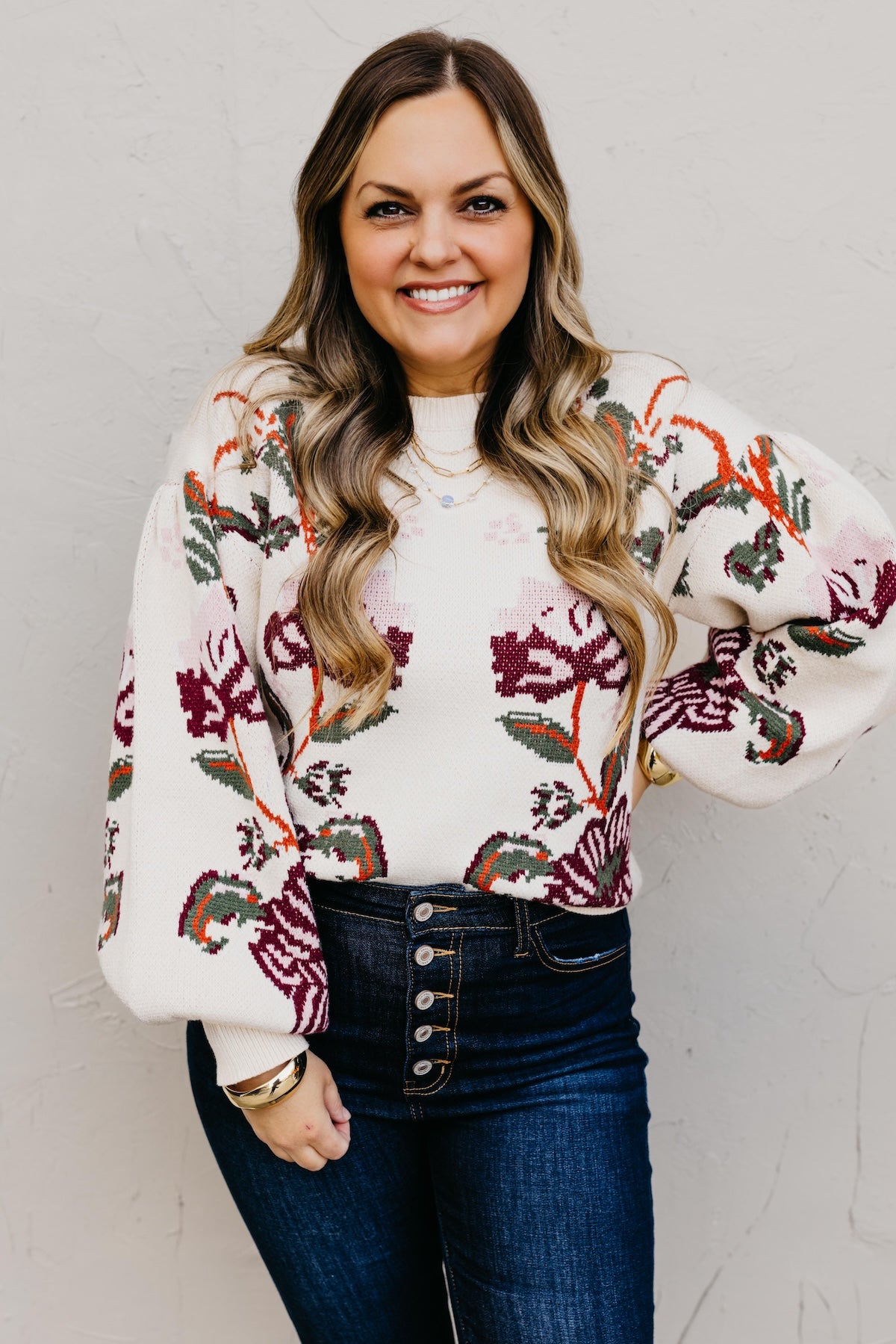 The Khandiss Floral Sweater