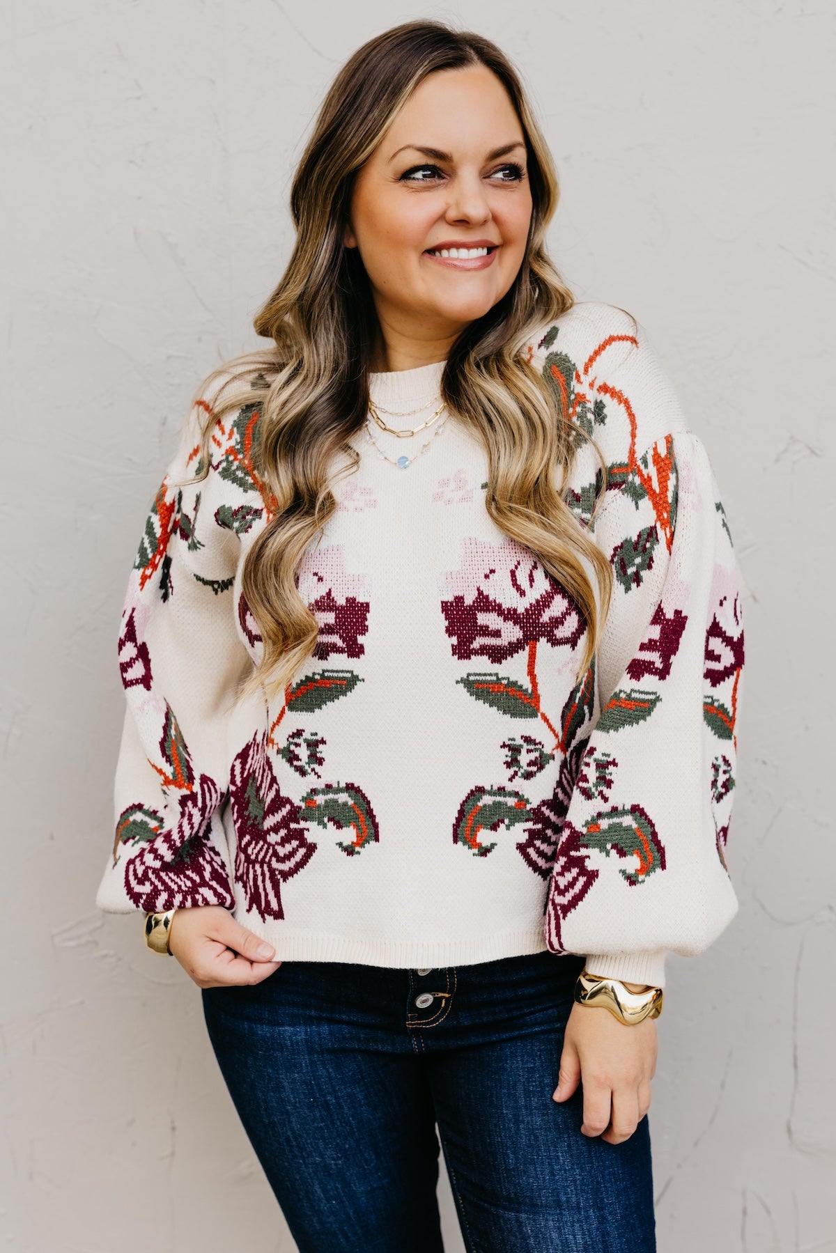 The Khandiss Floral Sweater