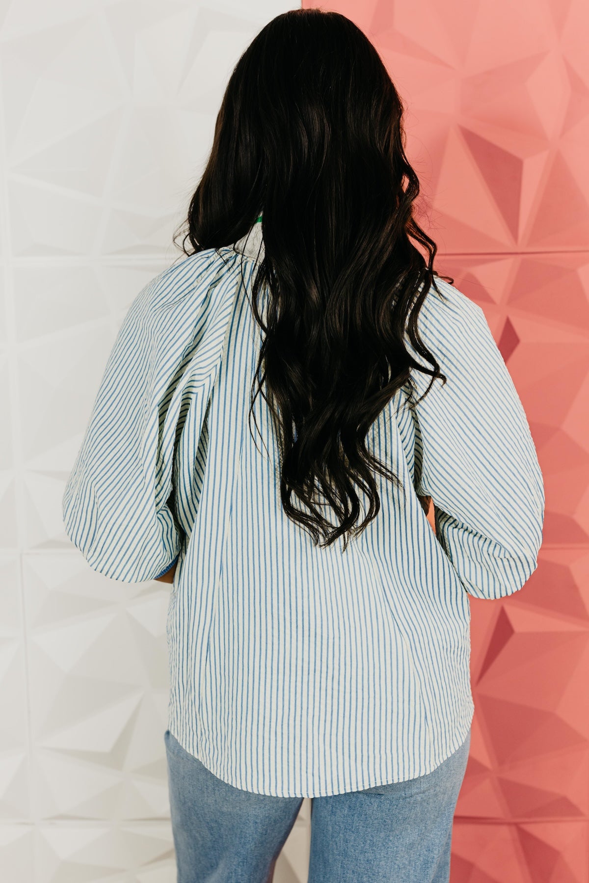 The Christopher Half Zip Striped Top