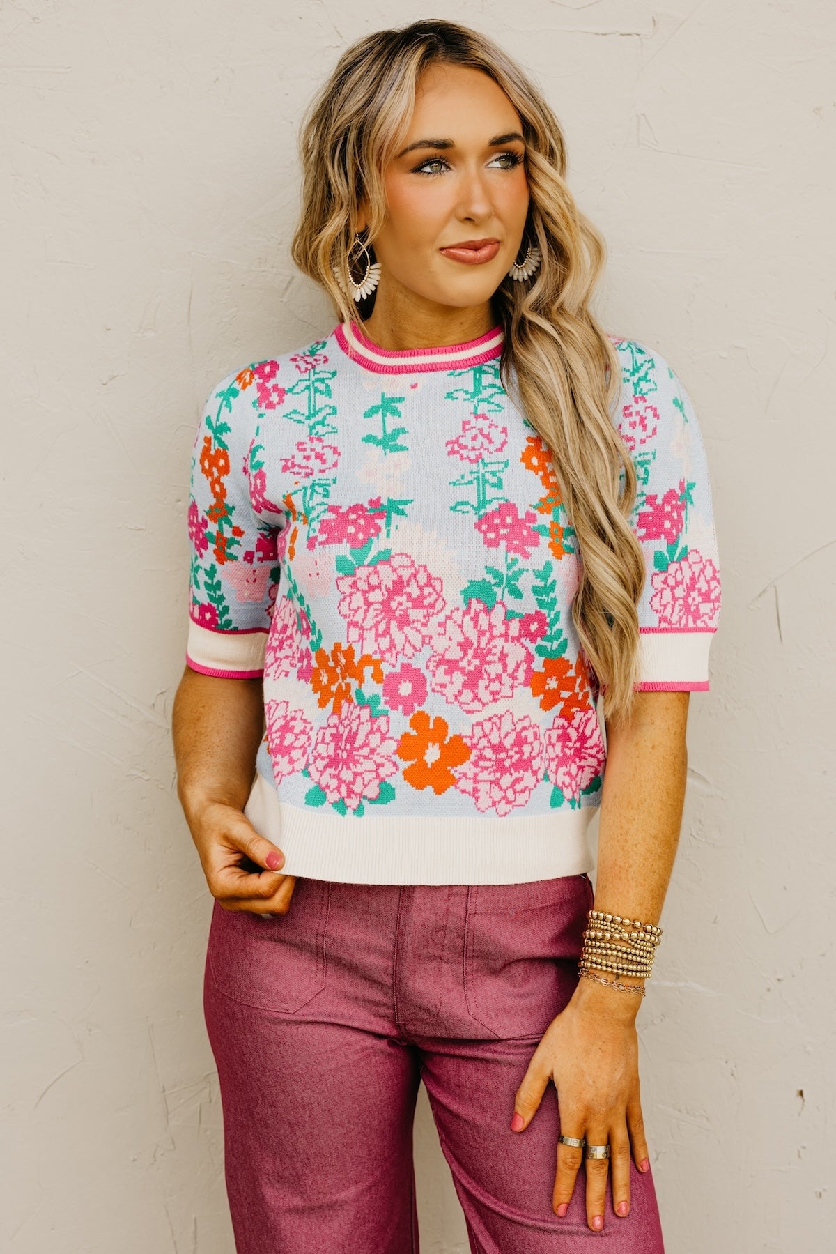 The Klarisa Floral Knit Top