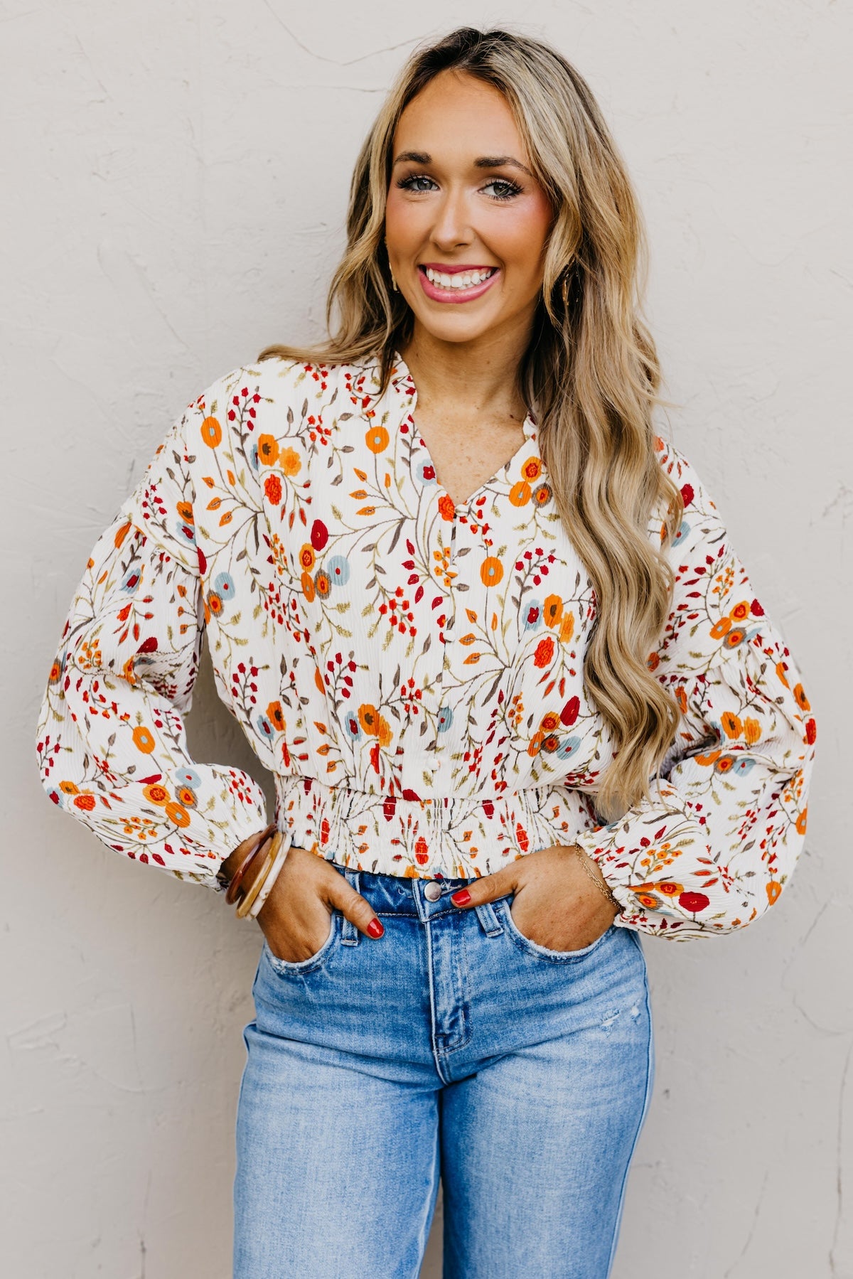 The Gordon Floral Crinkle Blouse