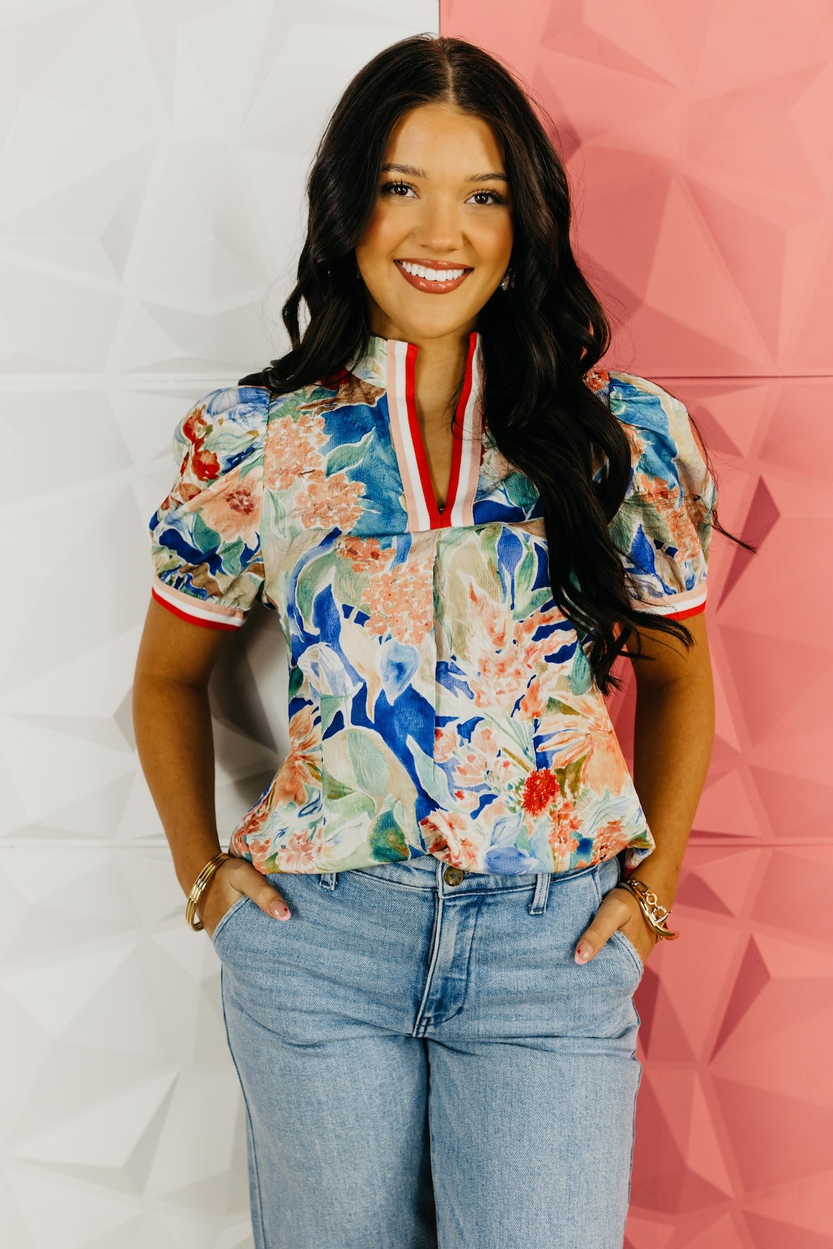 The Lindsey Floral Puff Sleeve Top