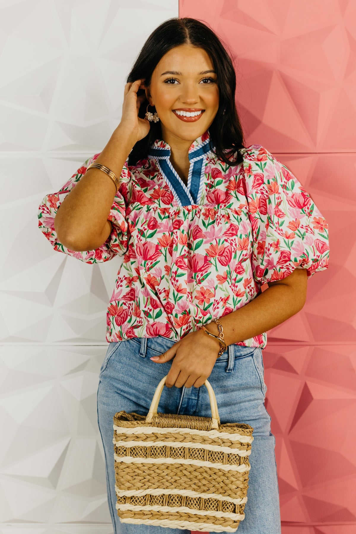 The Maris Floral Woven Top
