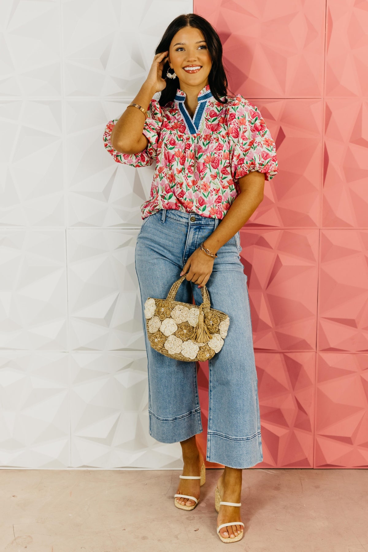 The Maris Floral Woven Top