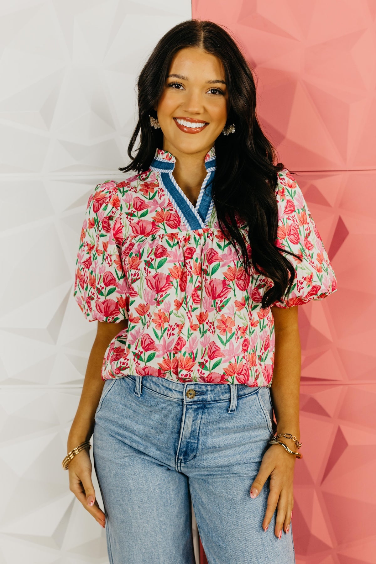 The Maris Floral Woven Top