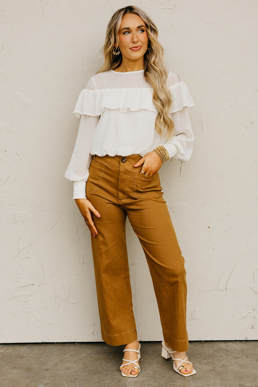 The Aurelia Chiffon Ruffle Blouse