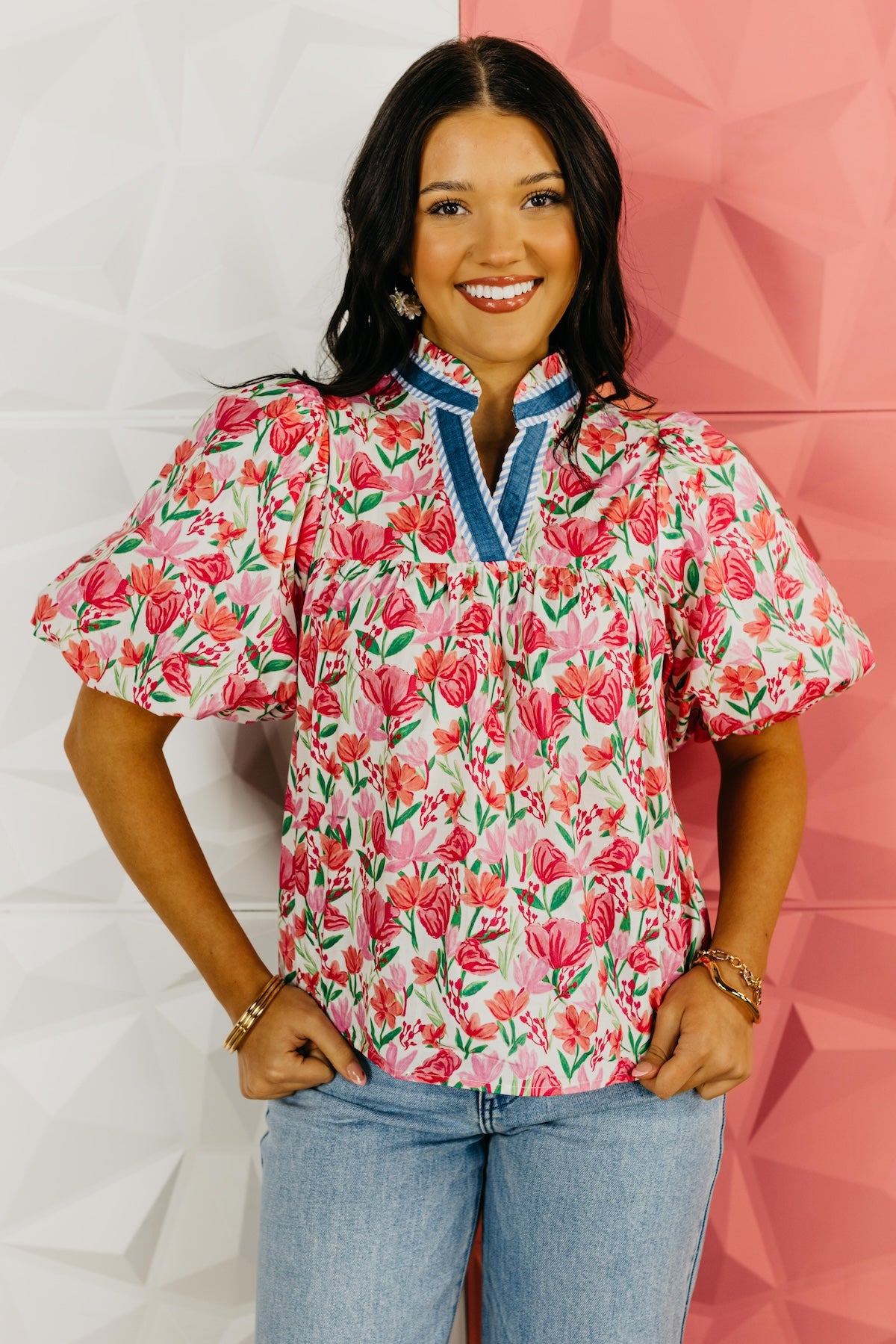 The Maris Floral Woven Top