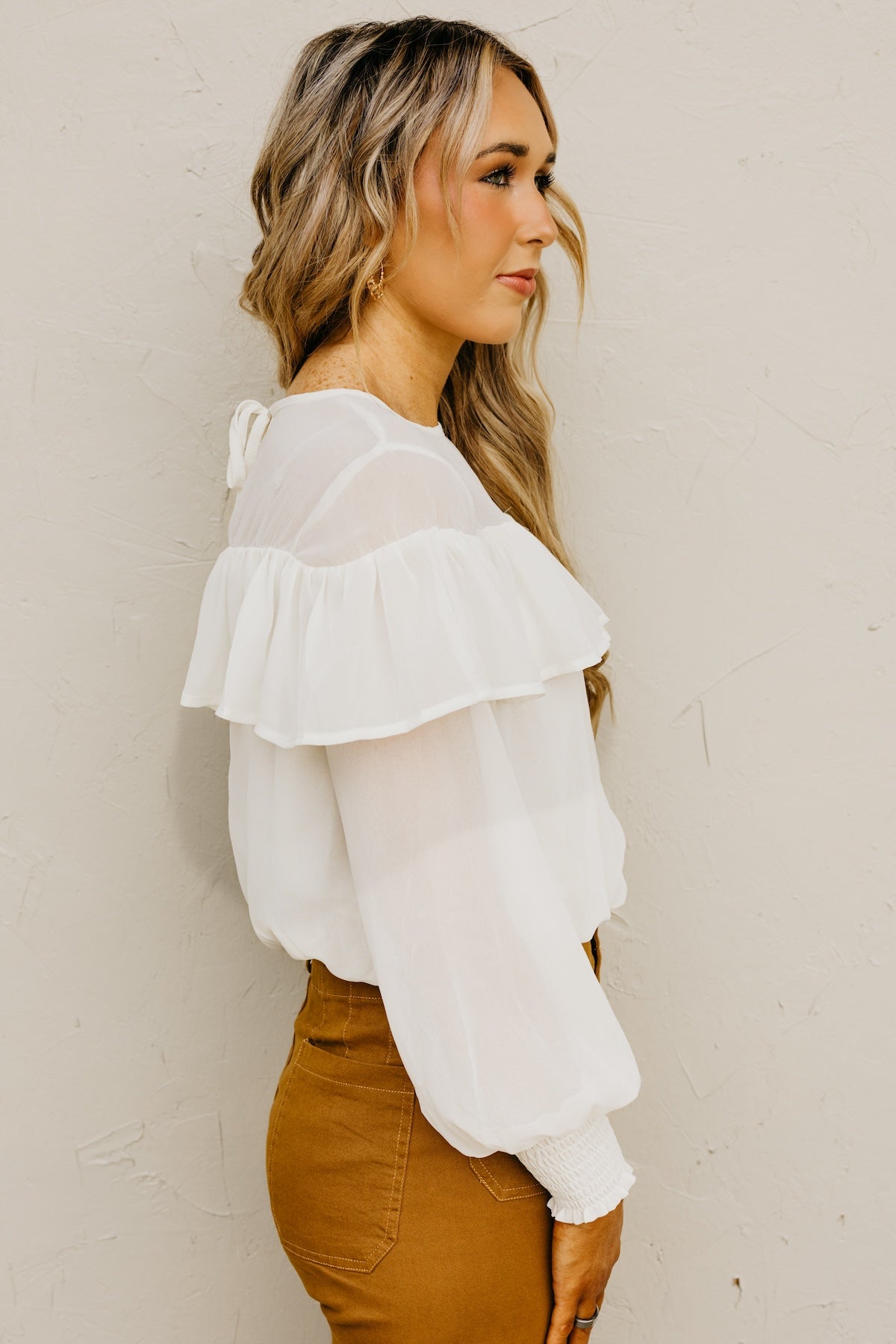 The Aurelia Chiffon Ruffle Blouse
