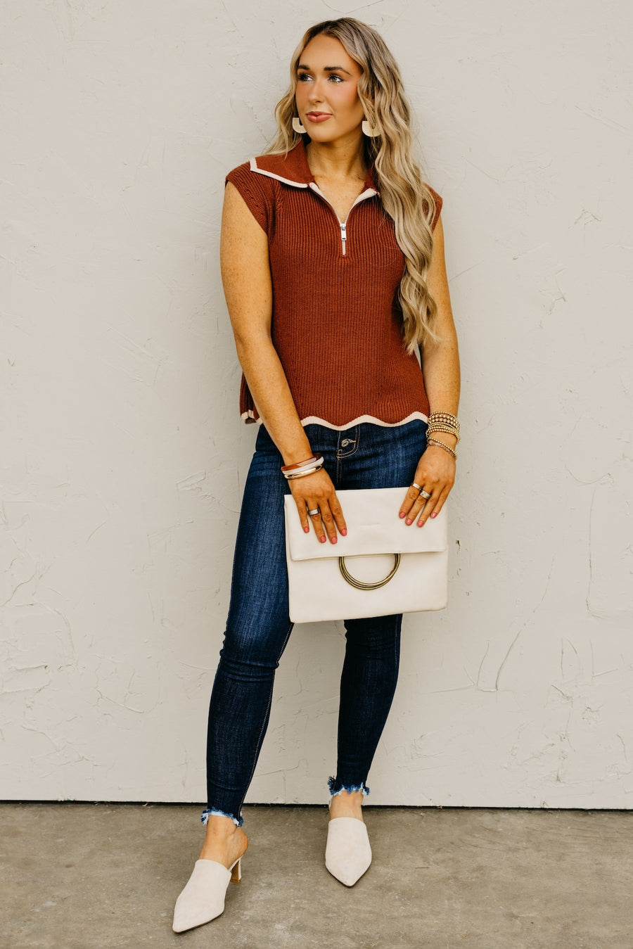 The Harley Quarter Zip Sweater Top