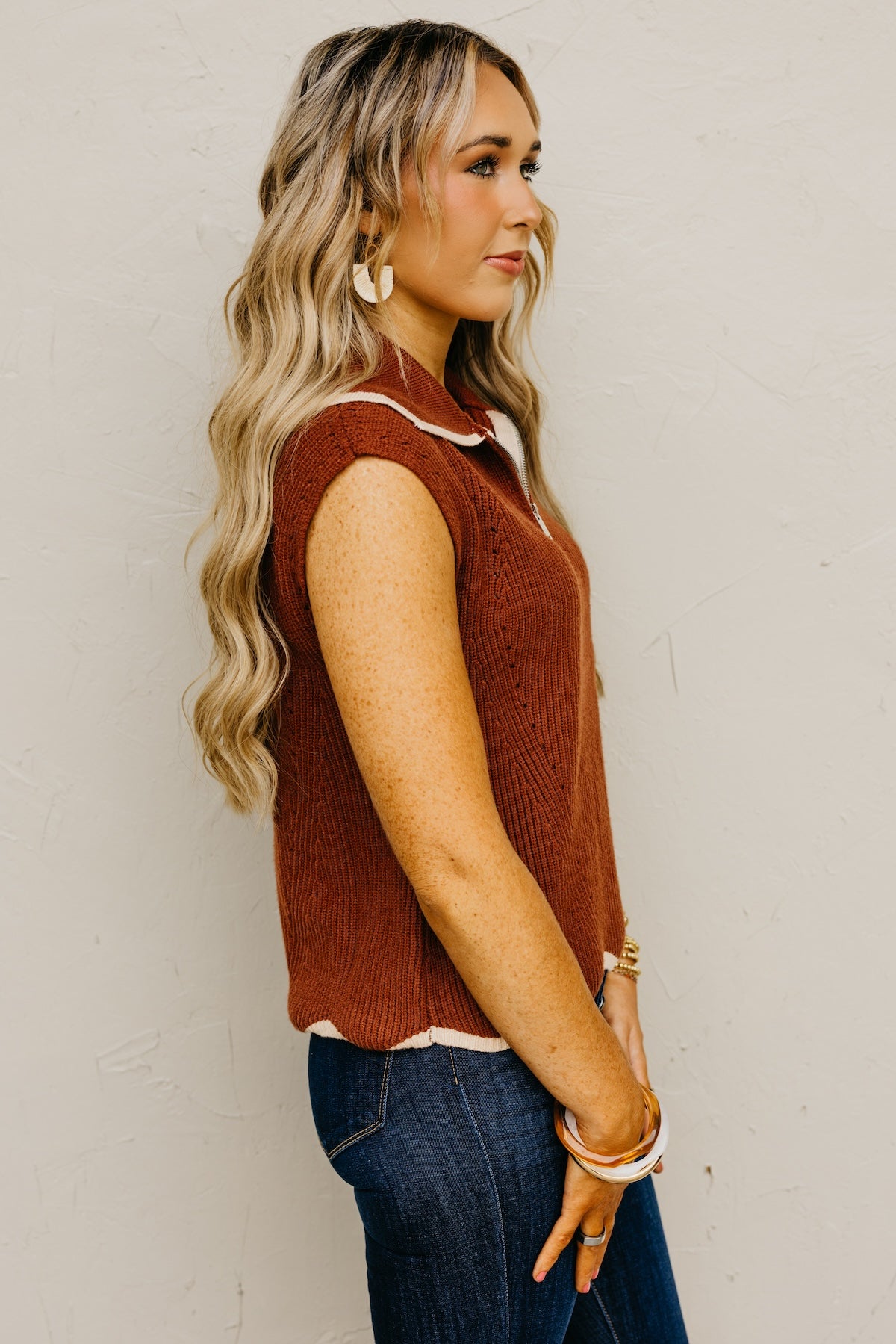 The Harley Quarter Zip Sweater Top